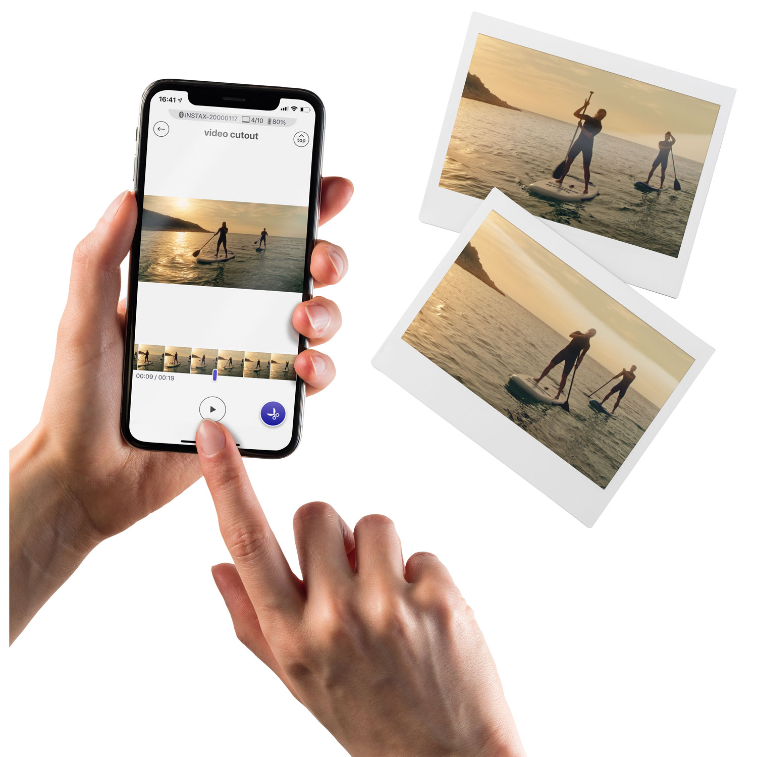 Imprimante de téléphone intelligent Instax Wide de Fujifilm - Blanc cendré