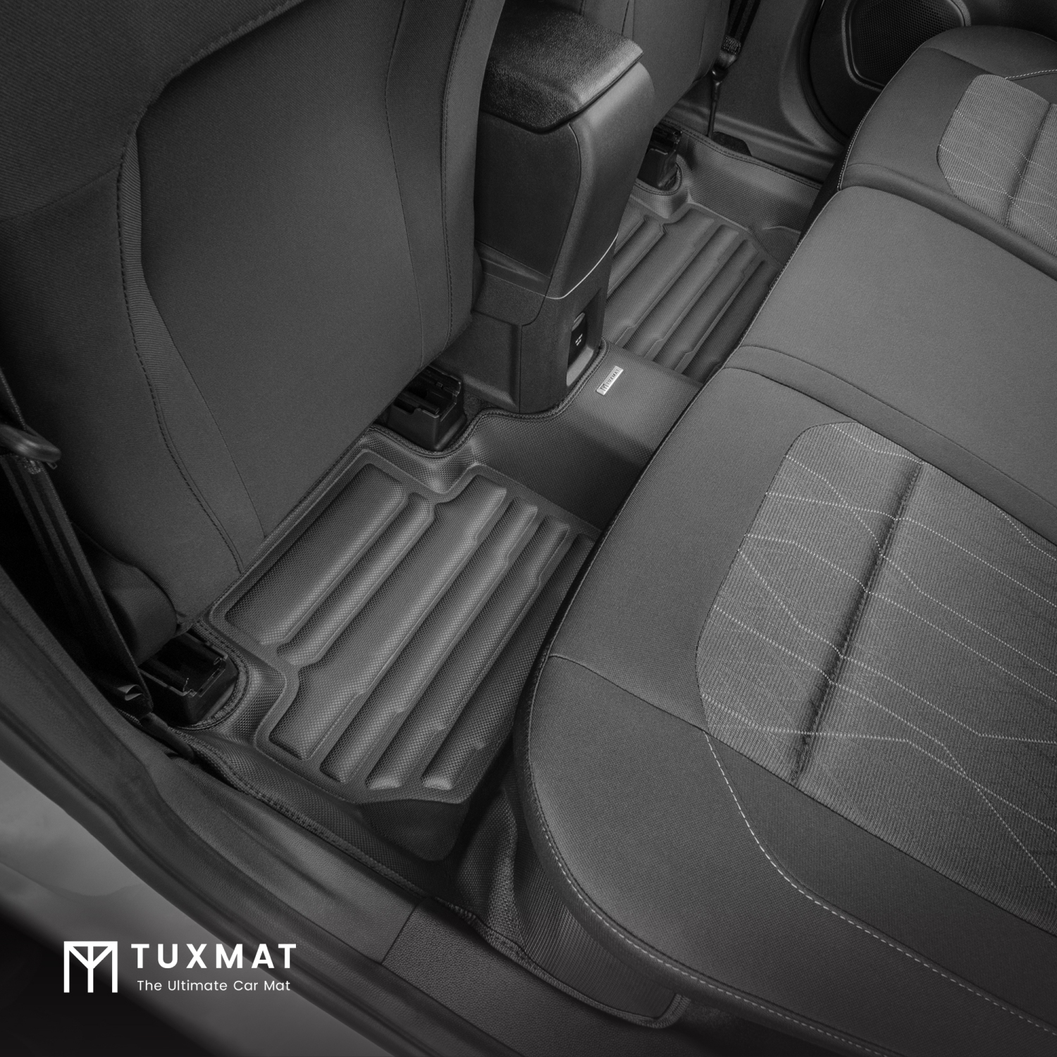 TuxMat - For Ford EcoSport 2018-2023 Models - Custom Car Mats - Maximum Coverage, All Weather, Laser Measured - This Full Set Includes 1st and 2nd