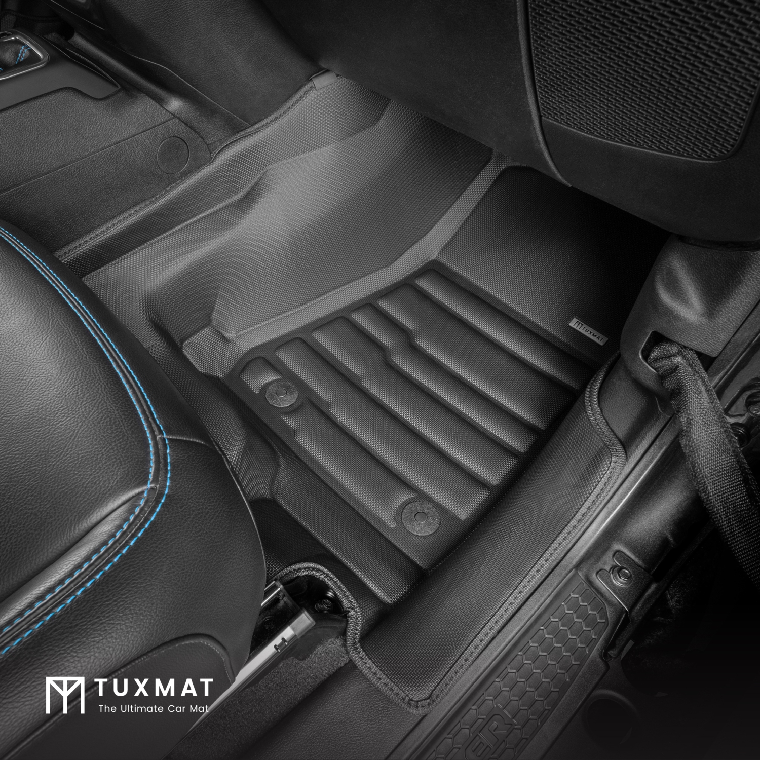 TuxMat - For Jeep Wrangler 4XE Hybrid 2021-2026 Models - Custom Car Mats - Maximum Coverage, All Weather, Laser Measured - This Full Set Includes 1st