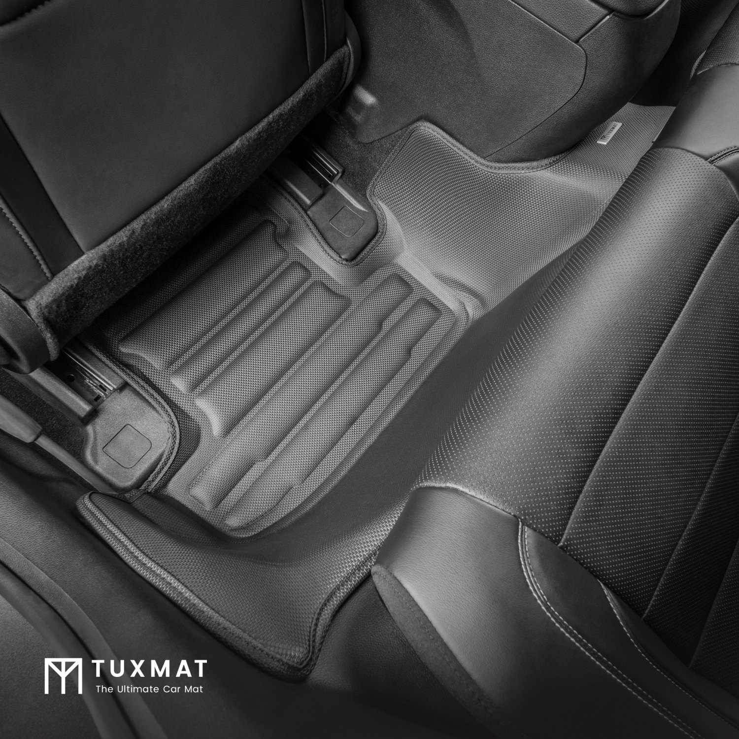 Tuxmat - pour les modèles Ford Mustang 2015-2023 - Tapis d'auto personnalisés - Couverture maximale, toutes saisons, mesure au laser - cet ensemble