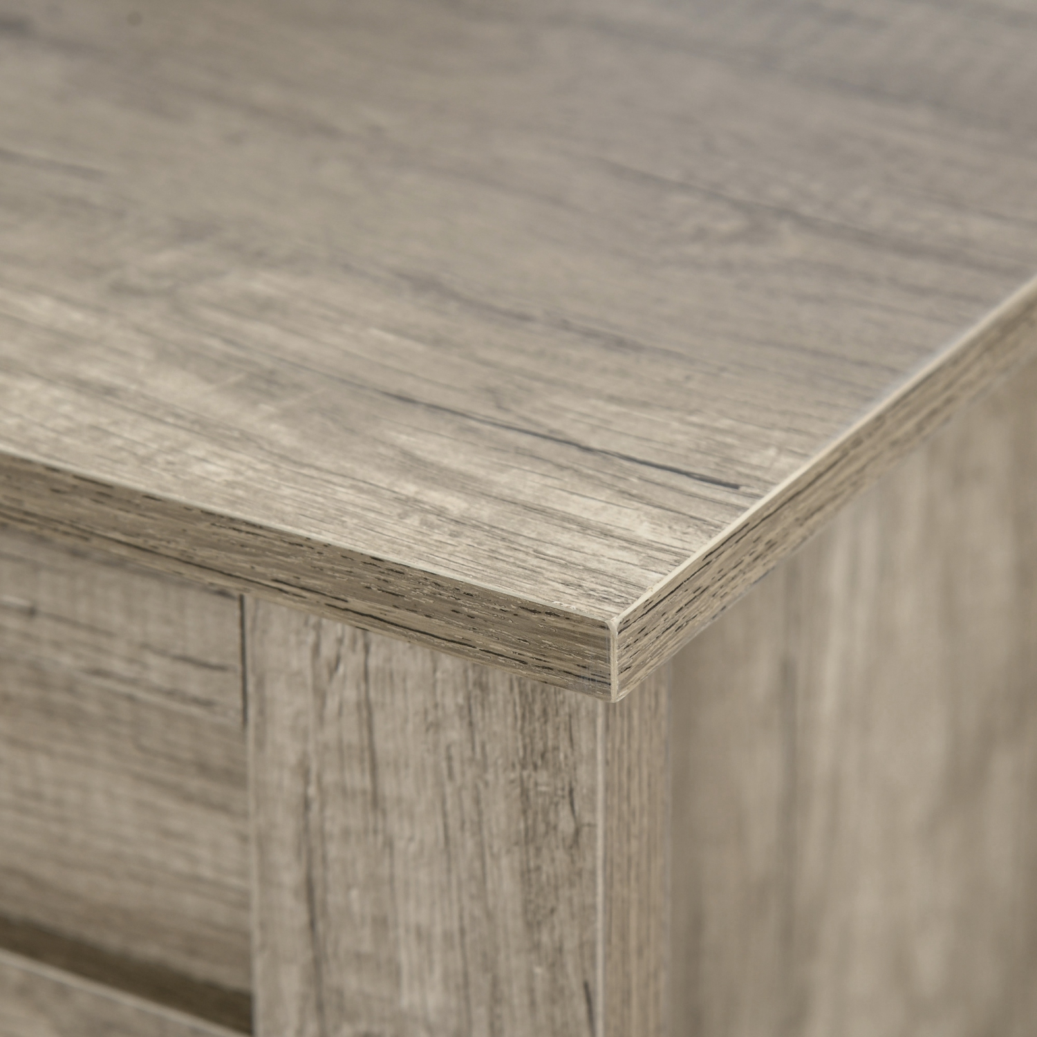 HOMCOM Lift Top Coffee Table with Hidden Storage Compartment and Open Shelves, Lift Tabletop Pop-Up Center Table for Living Room, Oak Effect