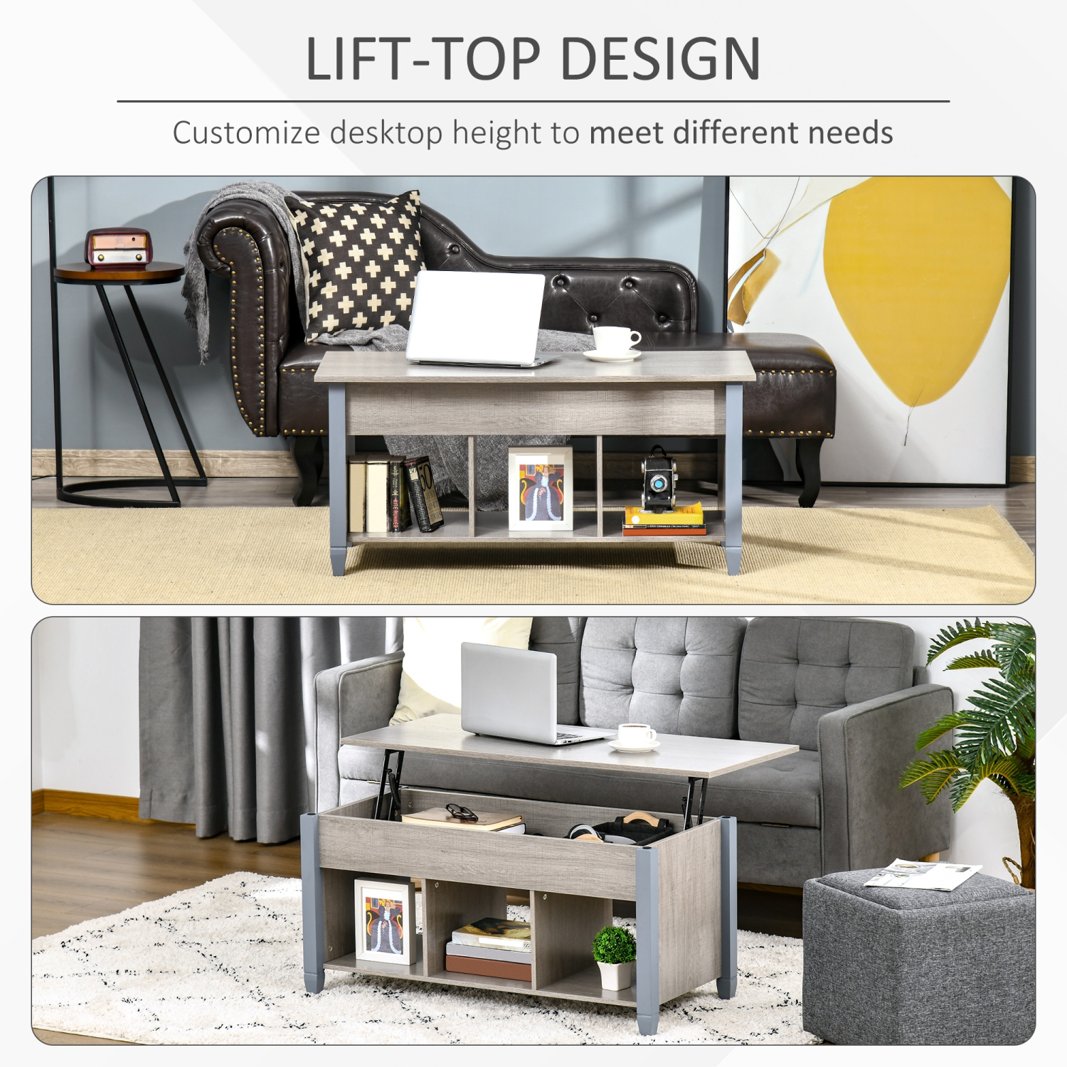 Overstock lift deals top coffee table