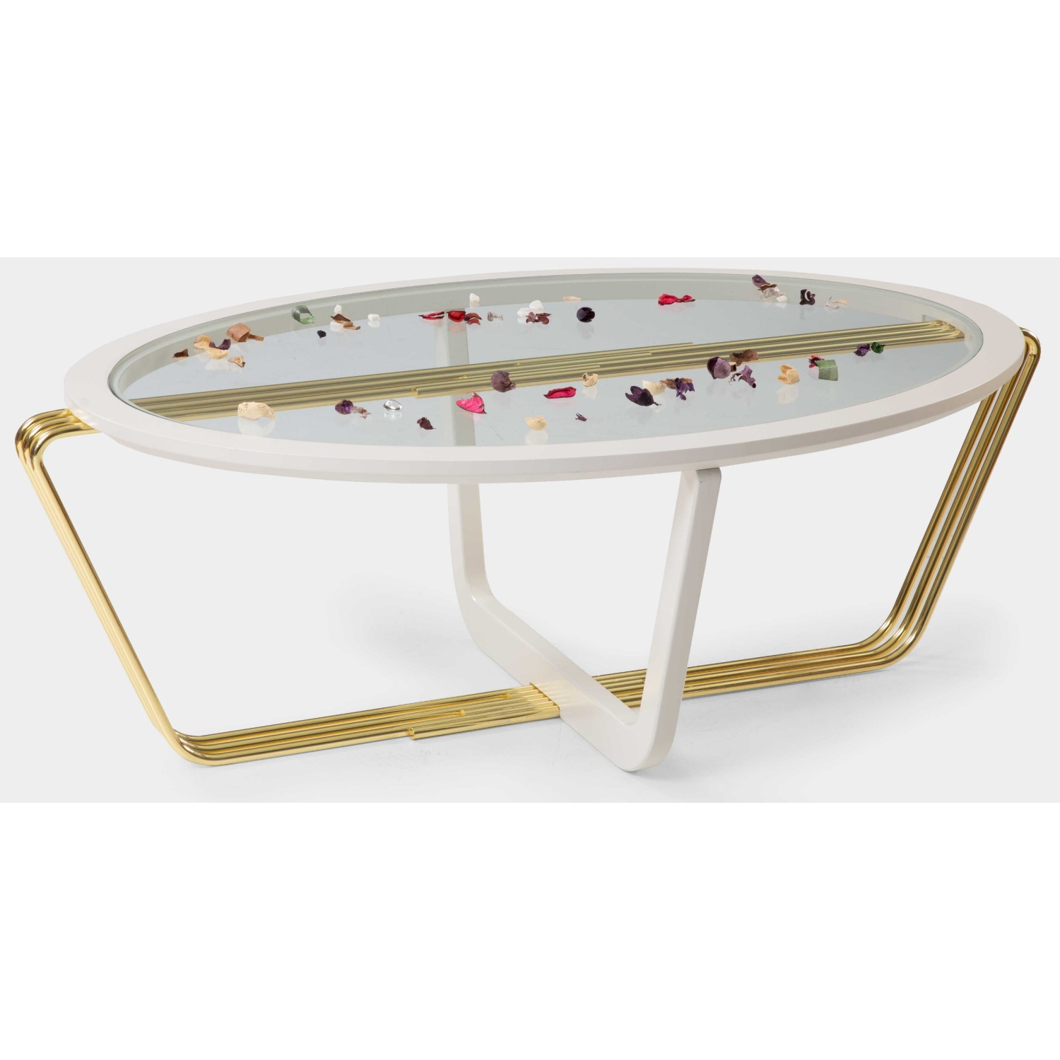 Table basse moderne aura - Doré