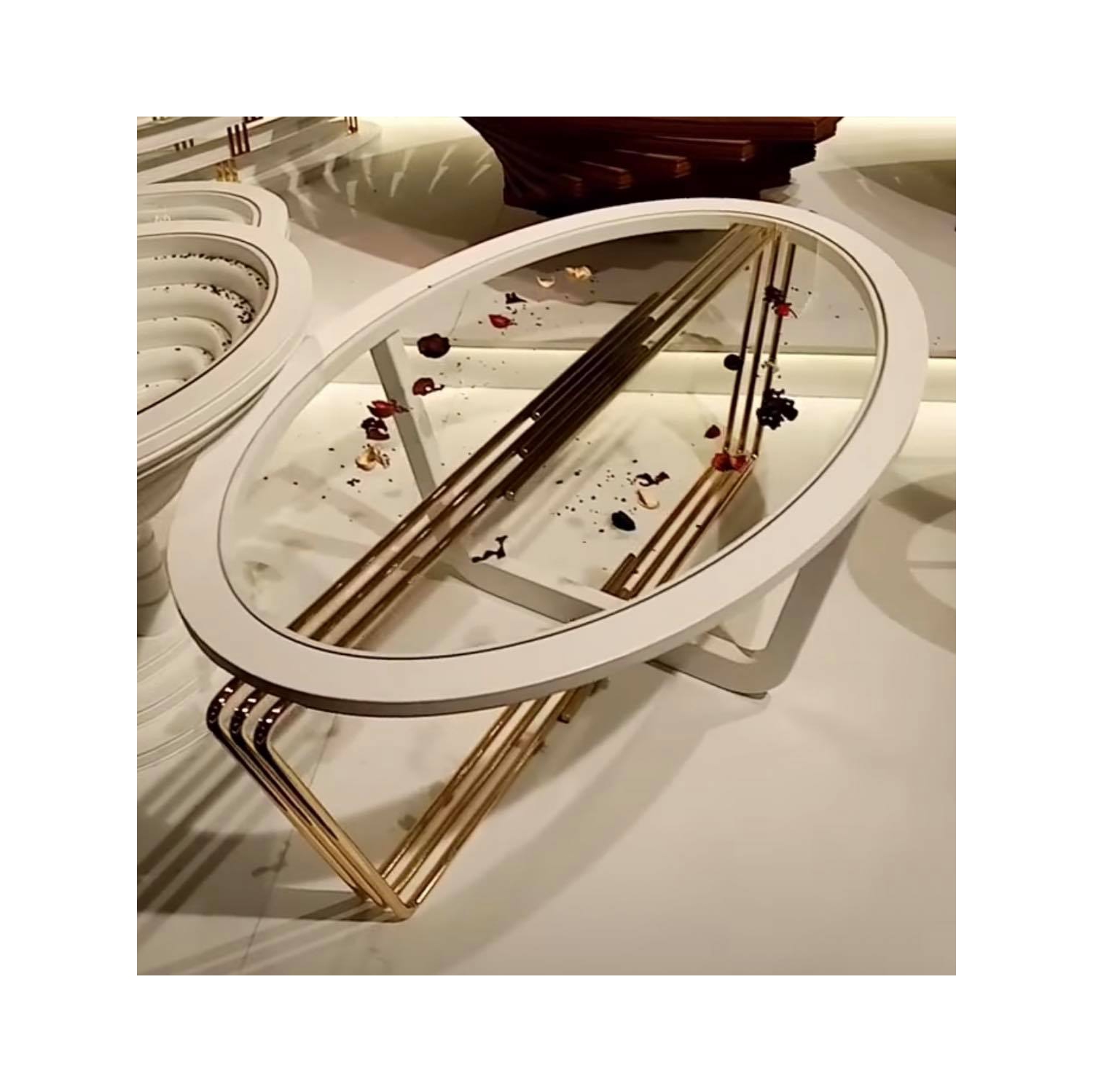 Table basse moderne aura - Doré