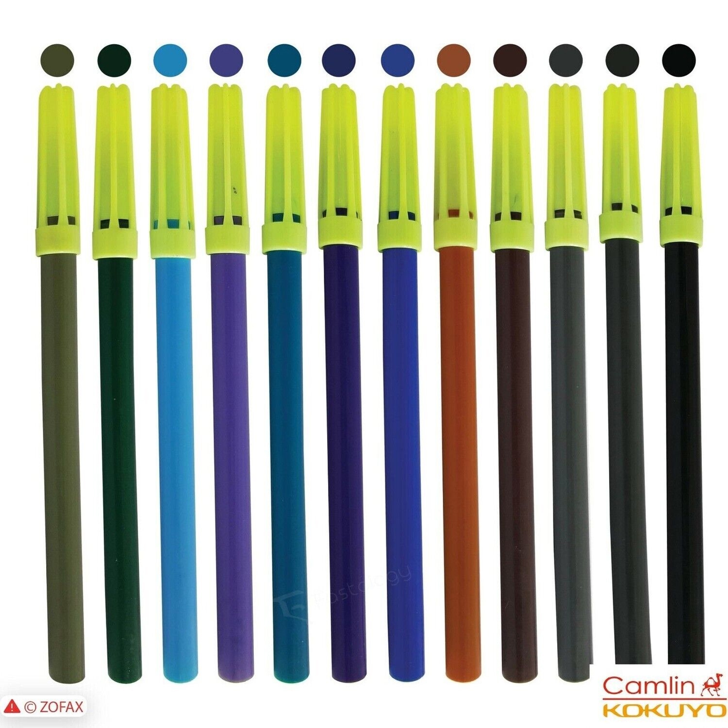 Camlin Sketch Pens 24 Shades Camlin Multicolor Stencil Color Shades Bright and vibrant For Student