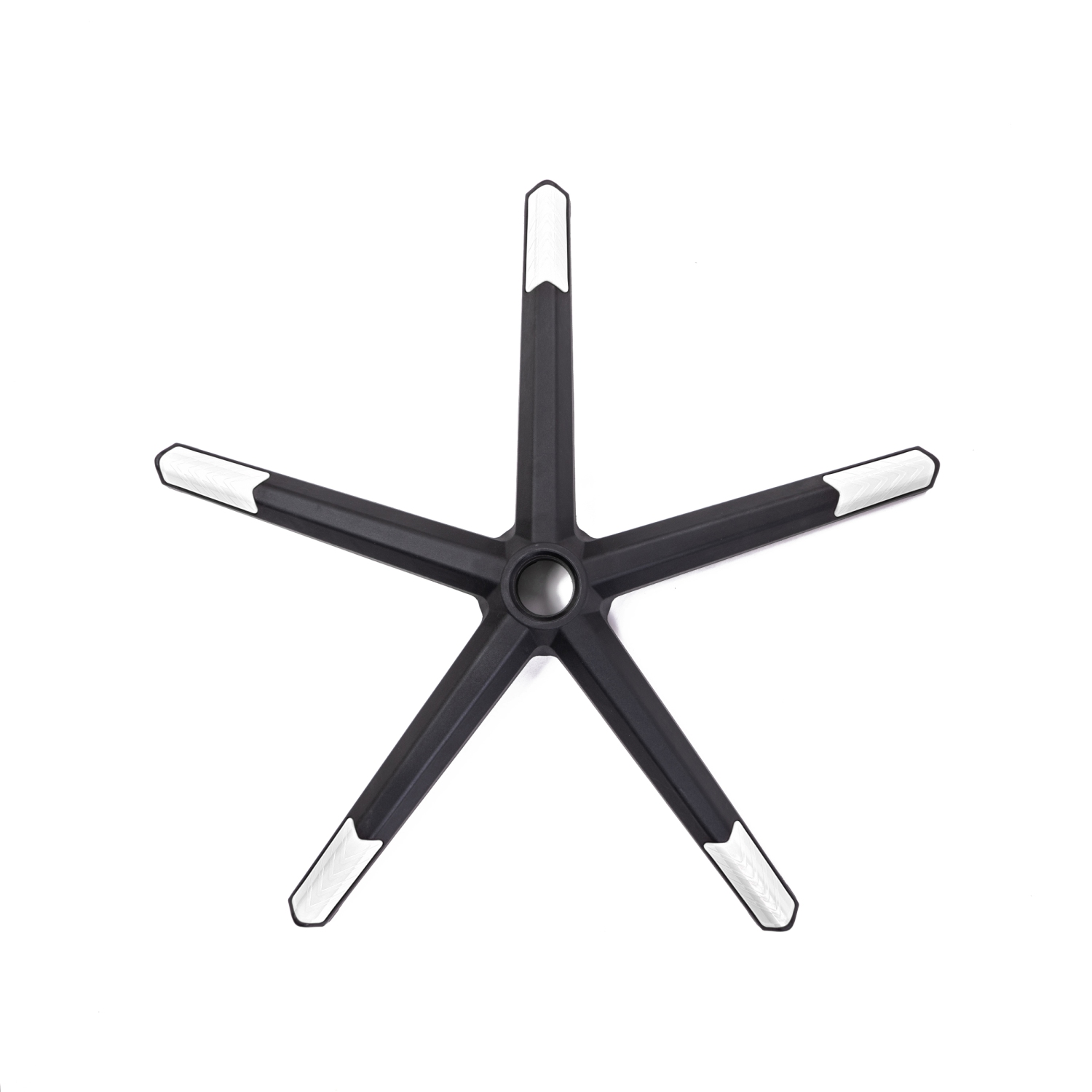 Remplacement de la base de fauteuil de jeu PRISP - base à 5 pattes, noir et blanc, pièces de chaise de bureau