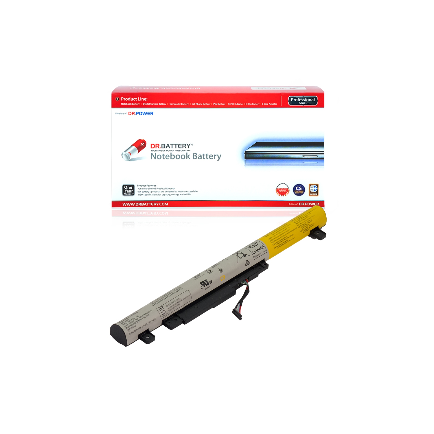 DR. BATTERY Remplacement pour Lenovo Flex 2 14 59423170 14 59435728 L13M4E61 L13S4A61 L13S4E61 L13L4A61 L13L4E61 [7.2V / 32Wh] ** Livraison Gratuite