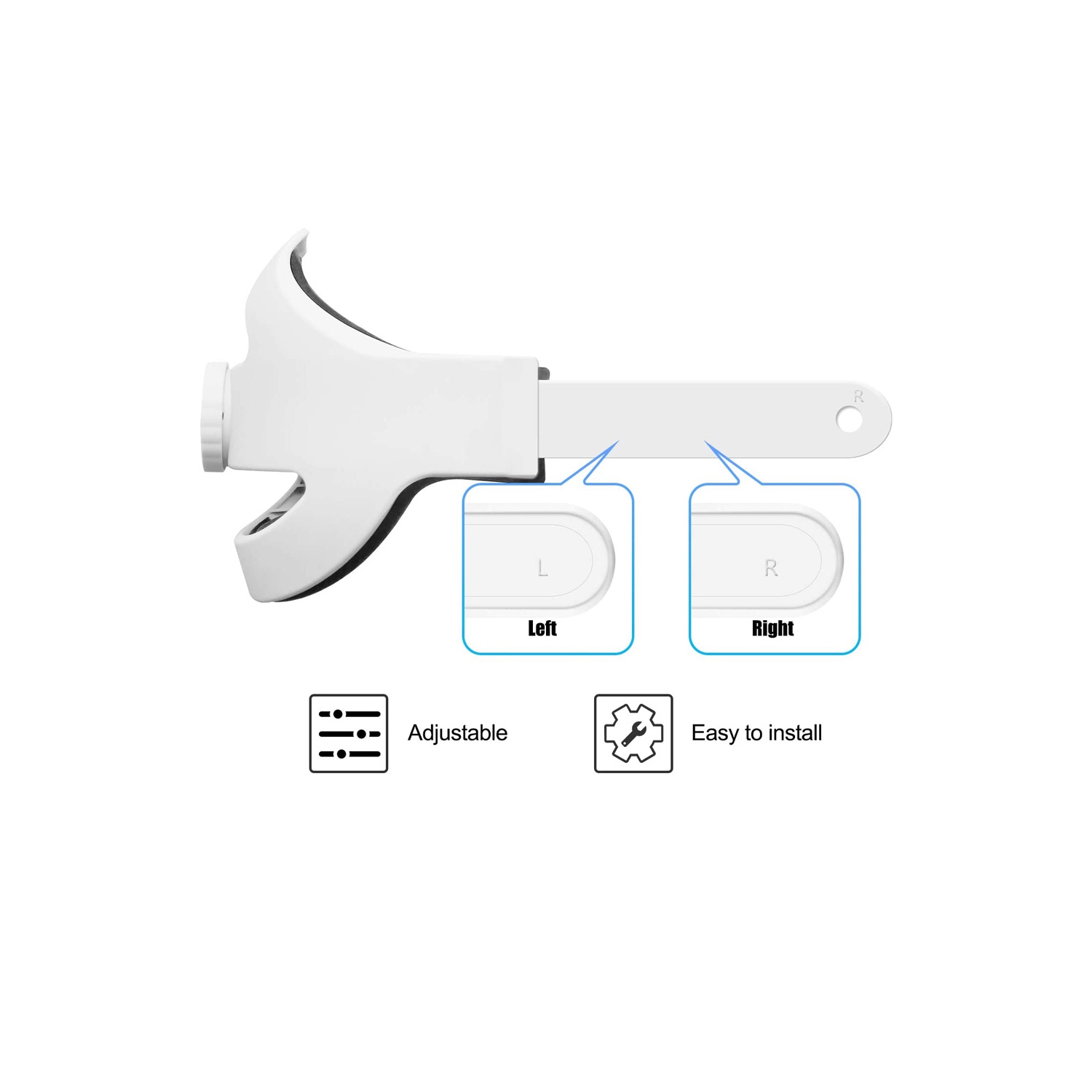 Remplacez la sangle Elite réglable pour le serre-tête Oculus Quest 2 Support amélioré et réduit la pression de la tête Toucher confortable - axGear