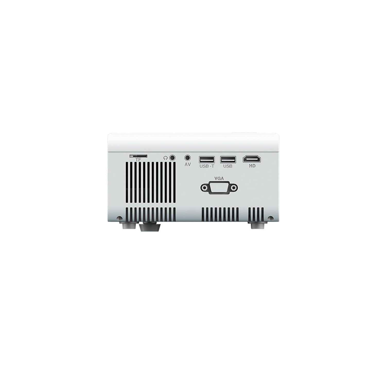 Mini projecteur 1080P HD pris en charge Projecteur vidéo portable 4500 Lux compatible avec TV Stick, HDMI, USB, AV, DVD - axGear