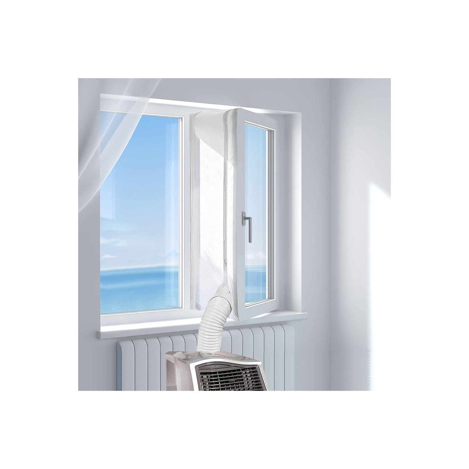 Le joint de fenêtre universel 500CM pour climatiseur portable et sèche-linge fonctionne avec chaque unité de climatisation mobile - axGear