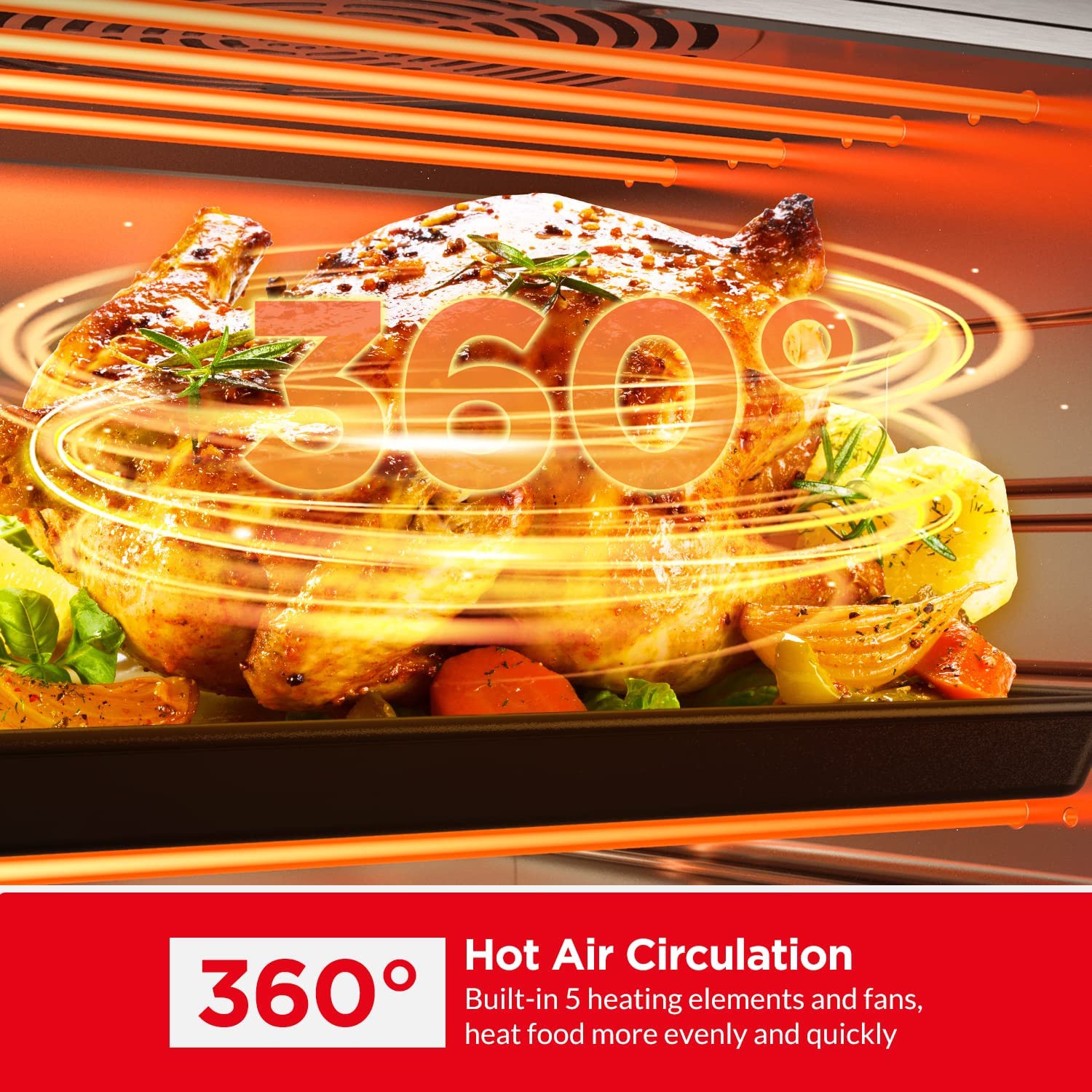 Calmdo 20QT Air Fryer Toaster Oven,18 in 1 Toaster Oven Air Fryer Combo, Convection Toaster Oven Countertop with Rotisserie & Dehydrator, Digital