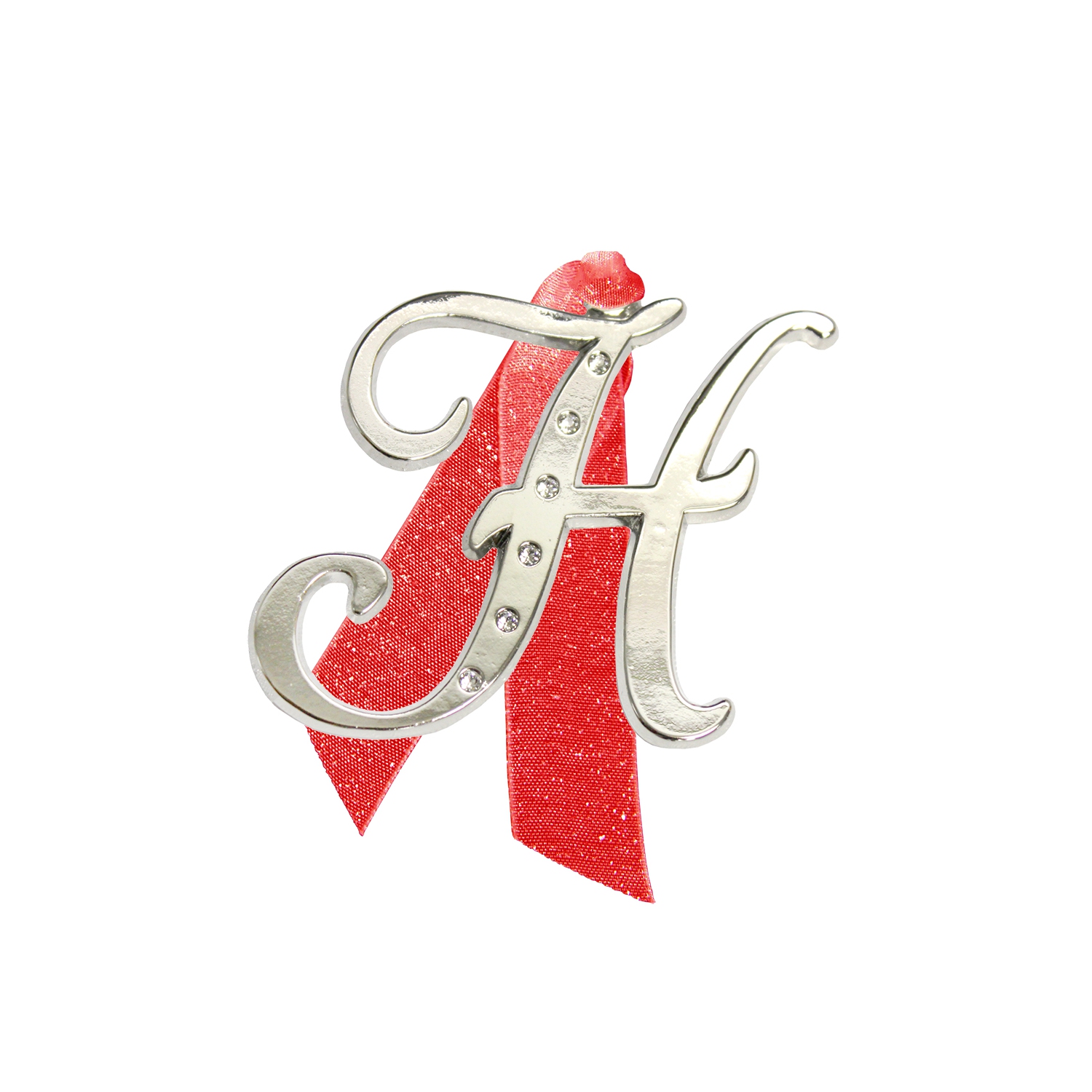 Christmas Ornament Monogram with Crystals Made from Swarovski® - H