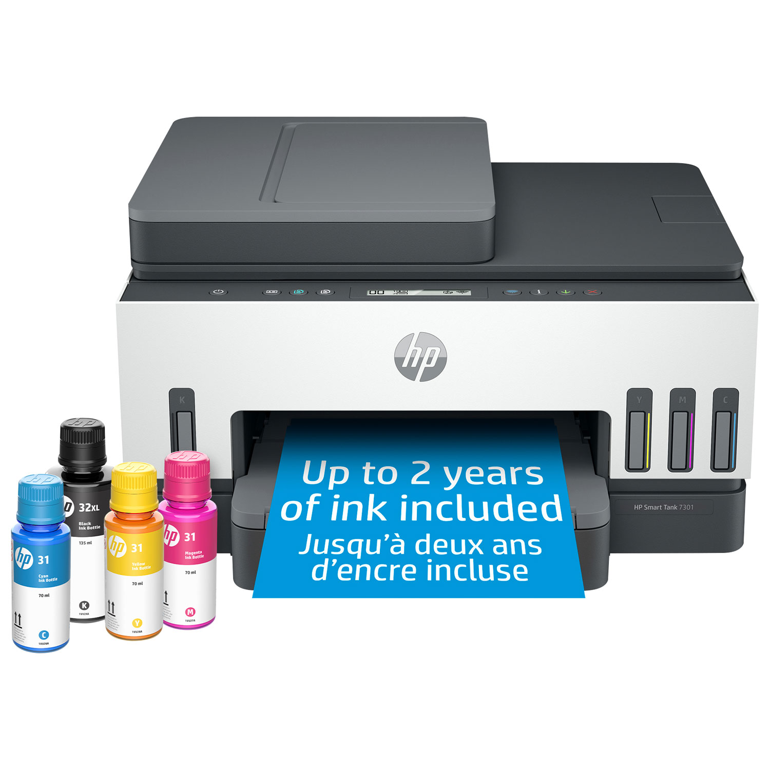 HP Smart Tank 7301 Wireless All-In-One Supertank Inkjet Printer - Up to 2 Years of Ink Included*