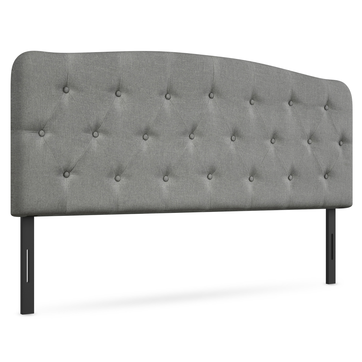 Costway Full Size Upholstered Headboard Only Adjust Button Tufted Faux Linen