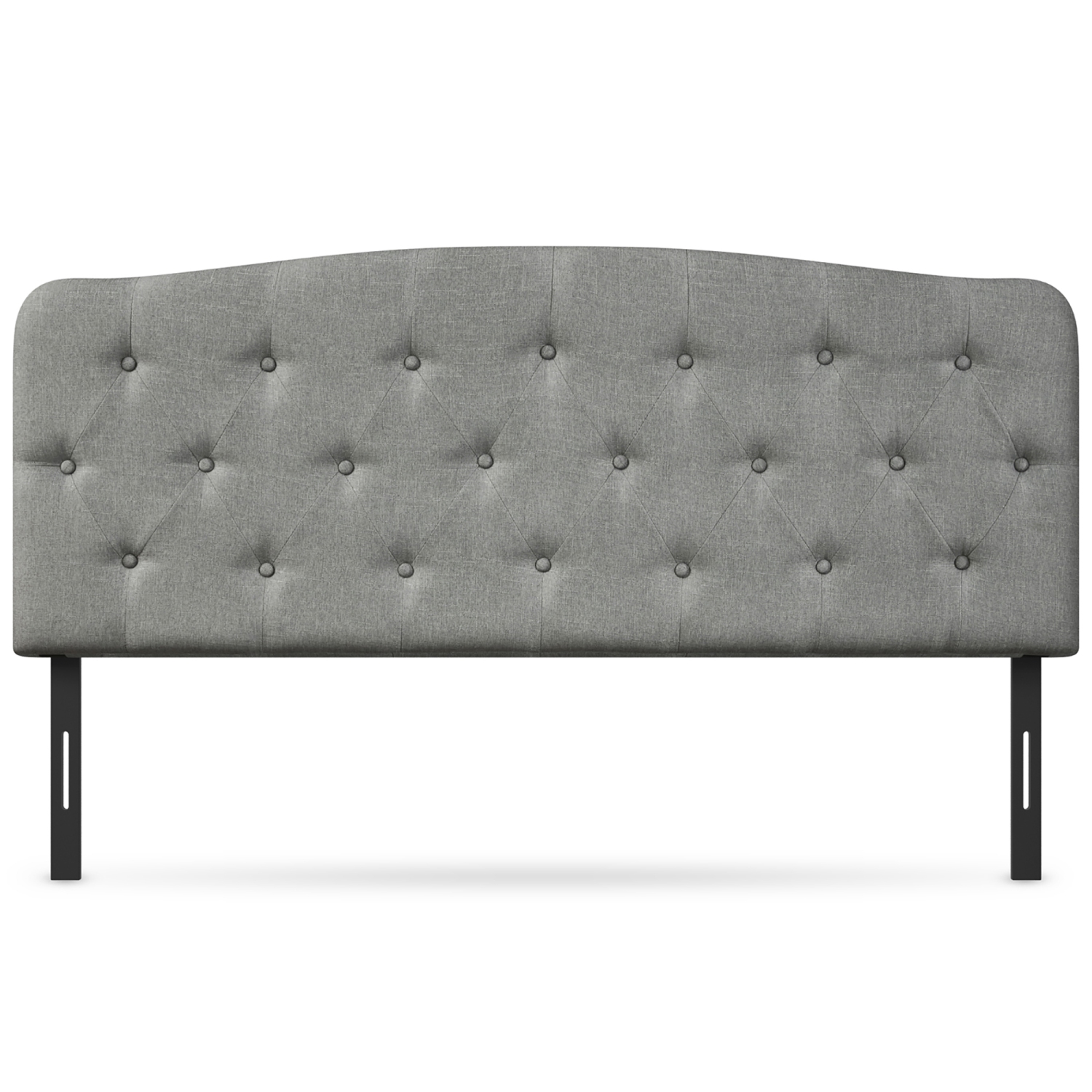 Costway Full Size Upholstered Headboard Only Adjust Button Tufted Faux Linen