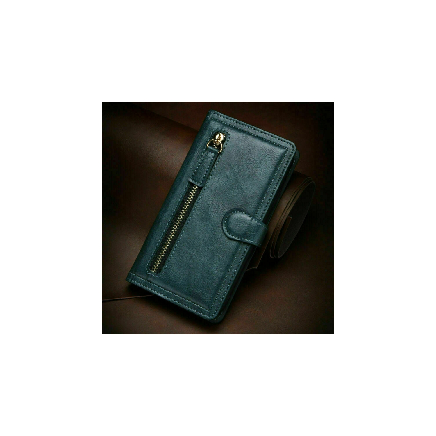 Kelvin Leather Flip Zipper Magnetic Wallet Phone Case Card Holder For Samsung Galaxy Note 20 Ultra - Free Shipping