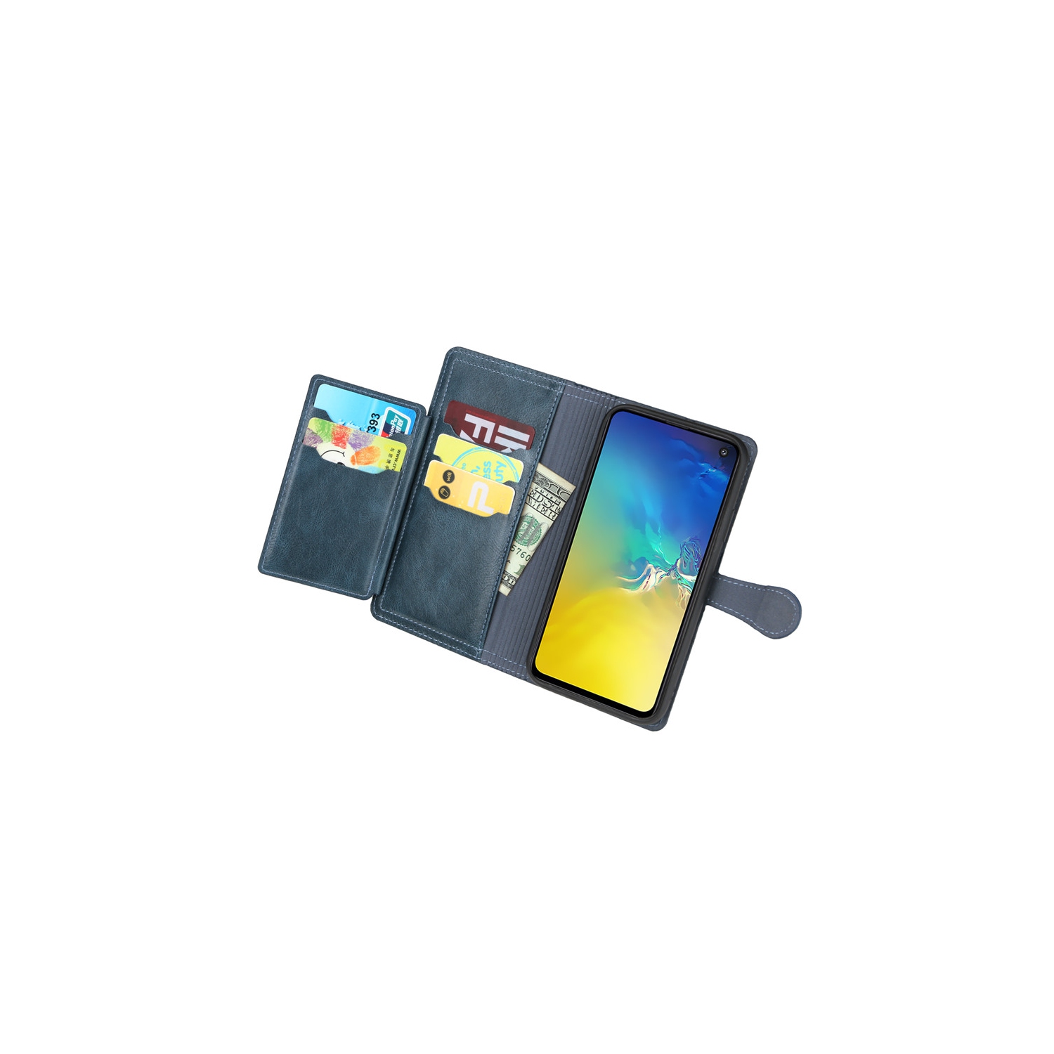 Kelvin Leather Flip Zipper Magnetic Wallet Phone Case Card Holder For Samsung Galaxy S20 FE - Free Shipping