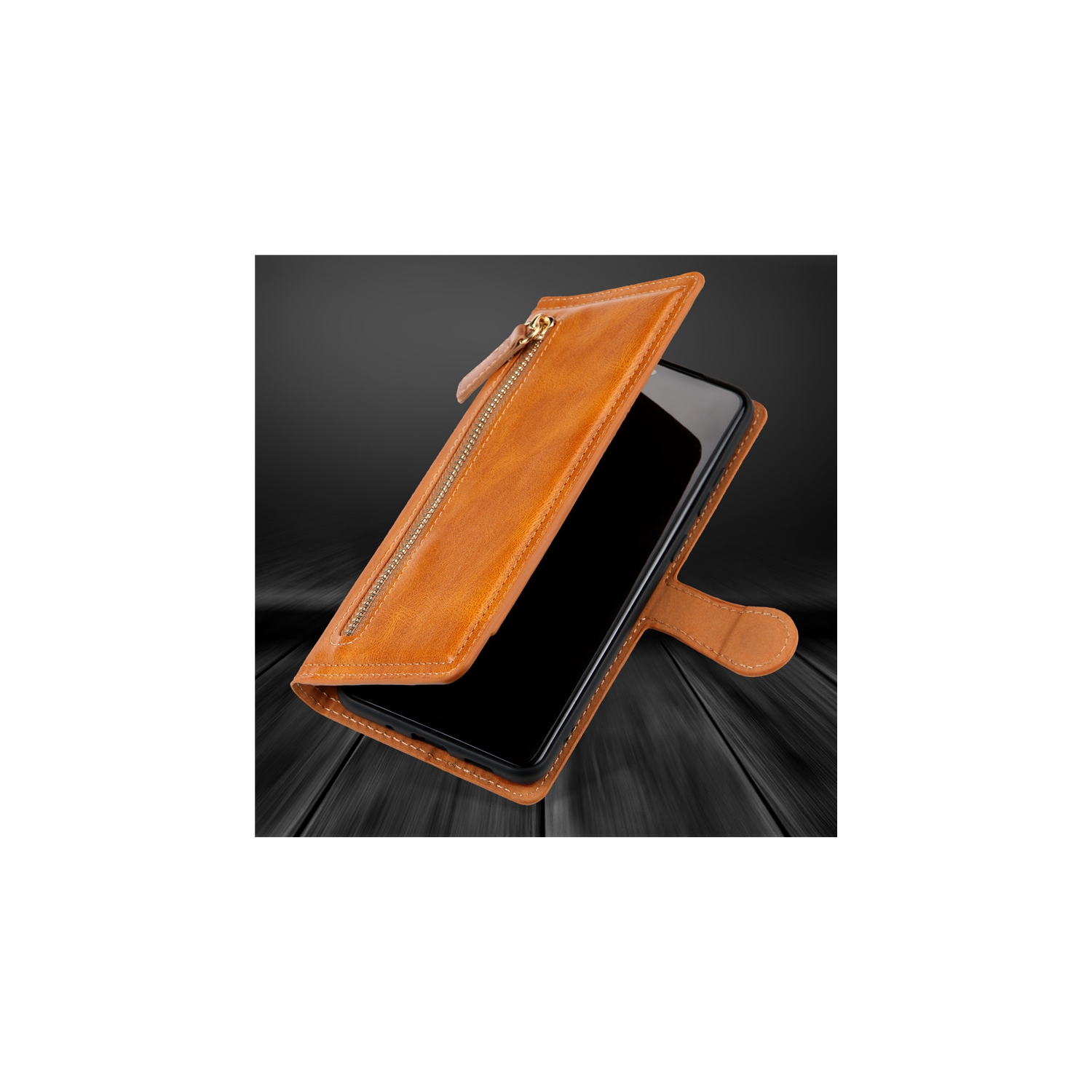 Kelvin Leather Flip Zipper Magnetic Wallet Phone Case Card Holder For Samsung Galaxy Note 20 Ultra - Free Shipping