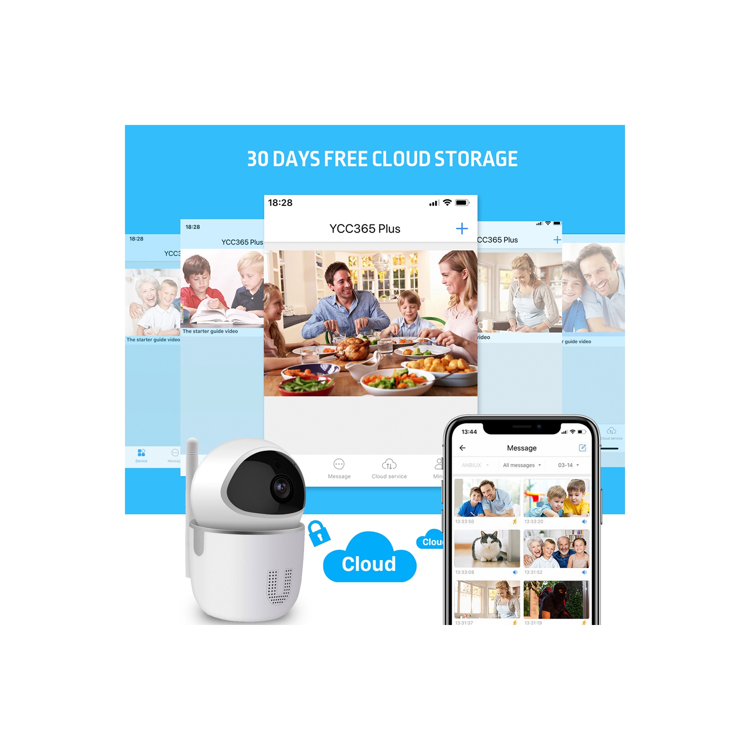 SELIN Security Camera Wireless Full HD 1080P WiFi Home Dome Surveillance Cameras Two-Way Audio Motion Detection Night Vision Pan/Tilt/Zoom for