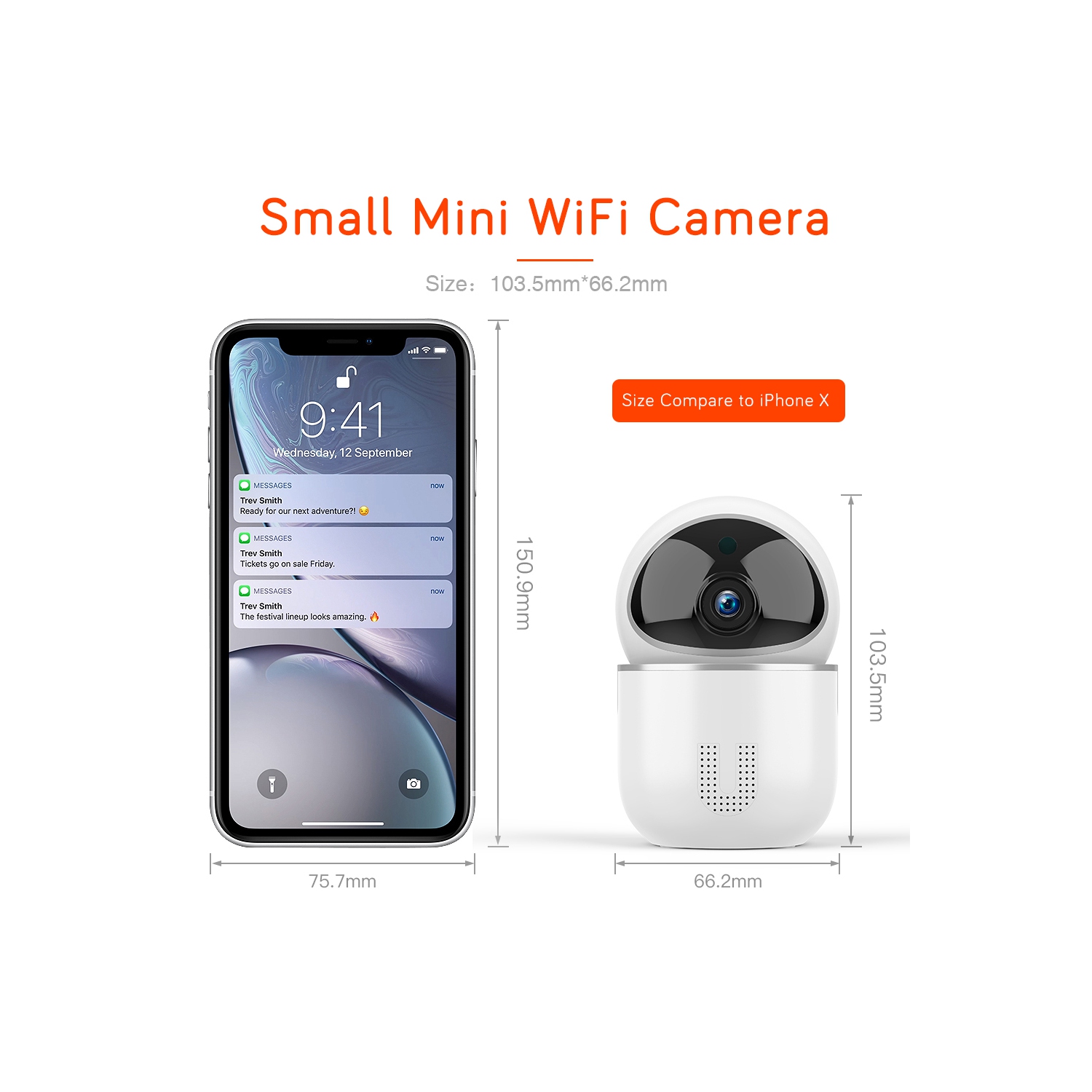 SELIN Security Camera Wireless Full HD 1080P WiFi Home Dome Surveillance Cameras Two-Way Audio Motion Detection Night Vision Pan/Tilt/Zoom for