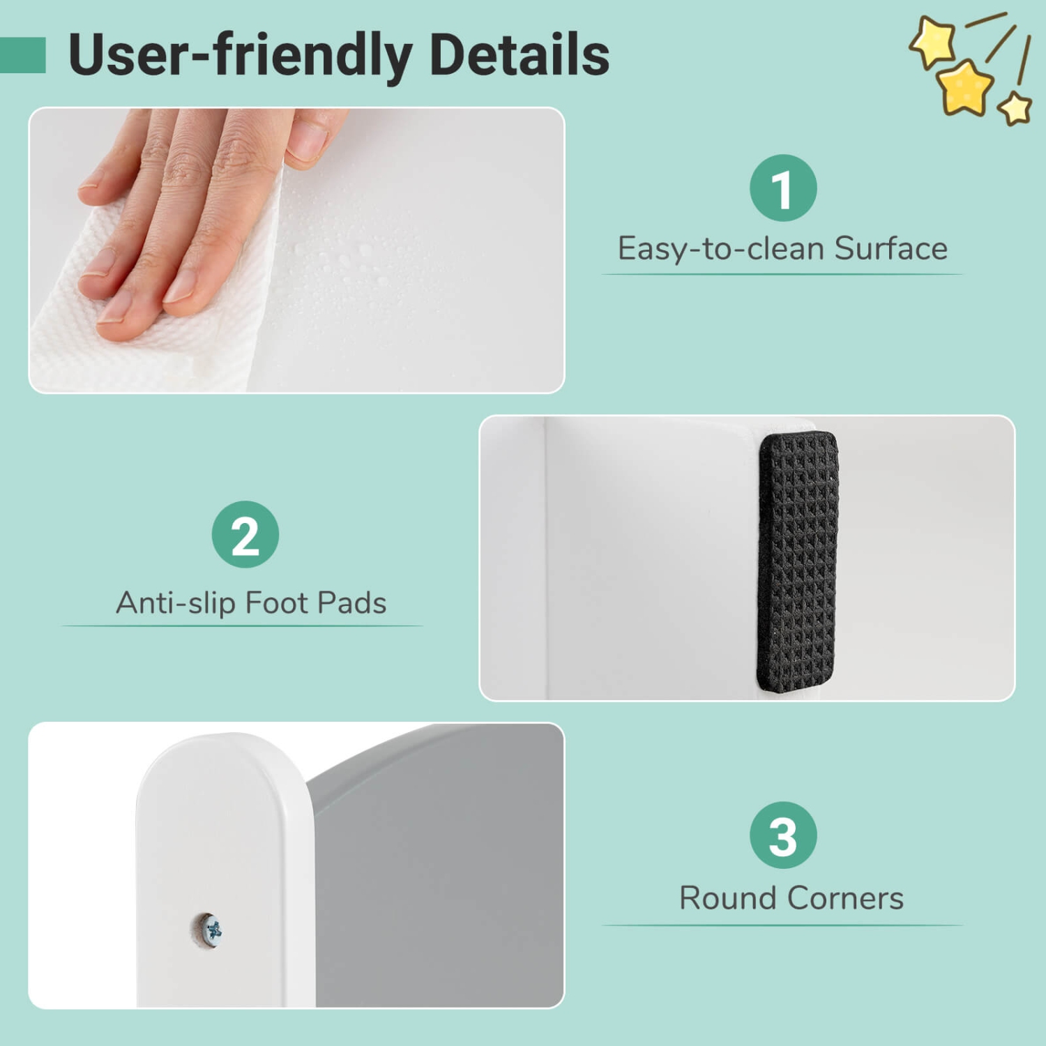  Ensemble avec table et 2 chaises en bois et paniers de rangement Art