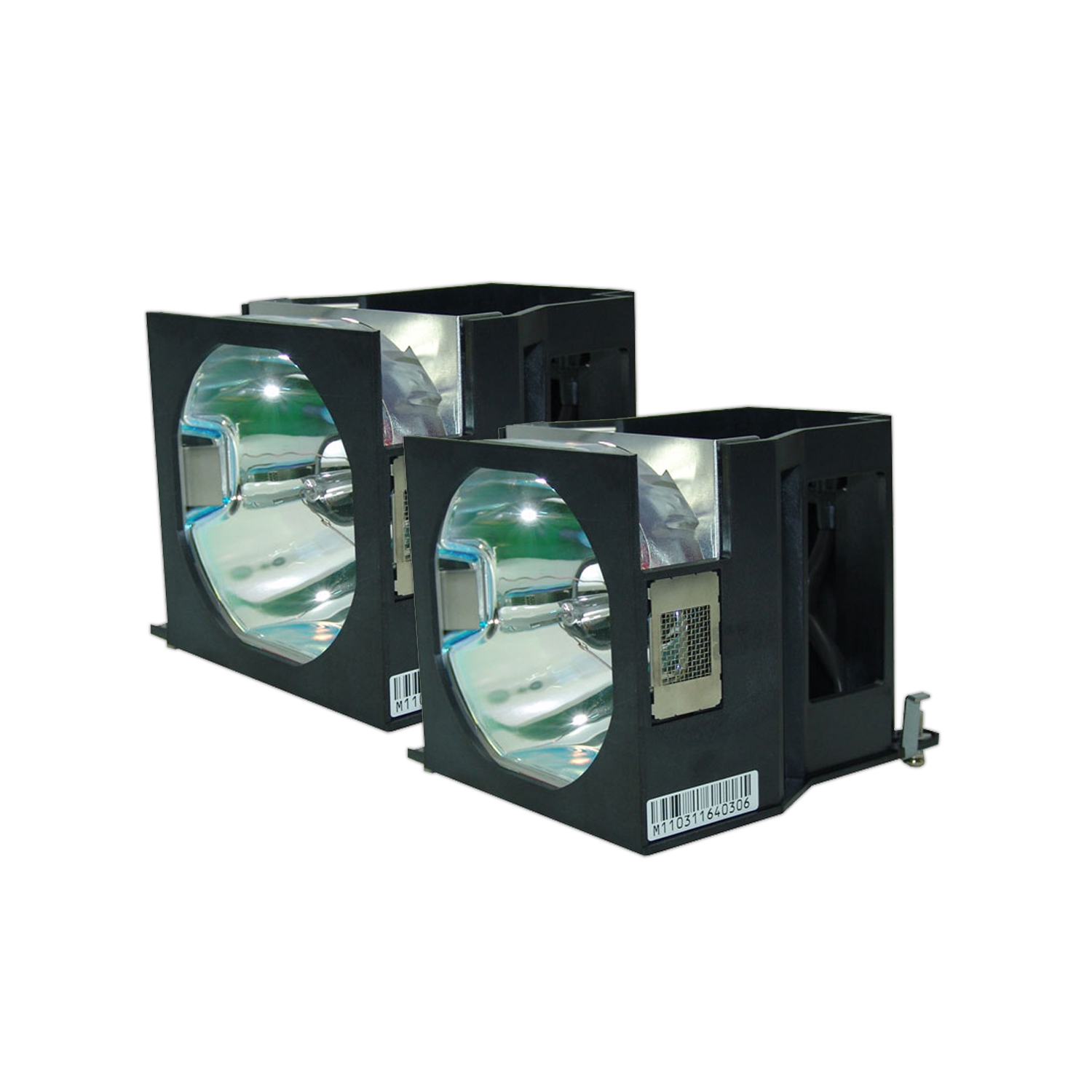 Jaspertronics™ Lamp & Housing TwinPack for the Panasonic PT-DW7000 Projector w Original Ushio Lamp Inside - 1 Year Warranty