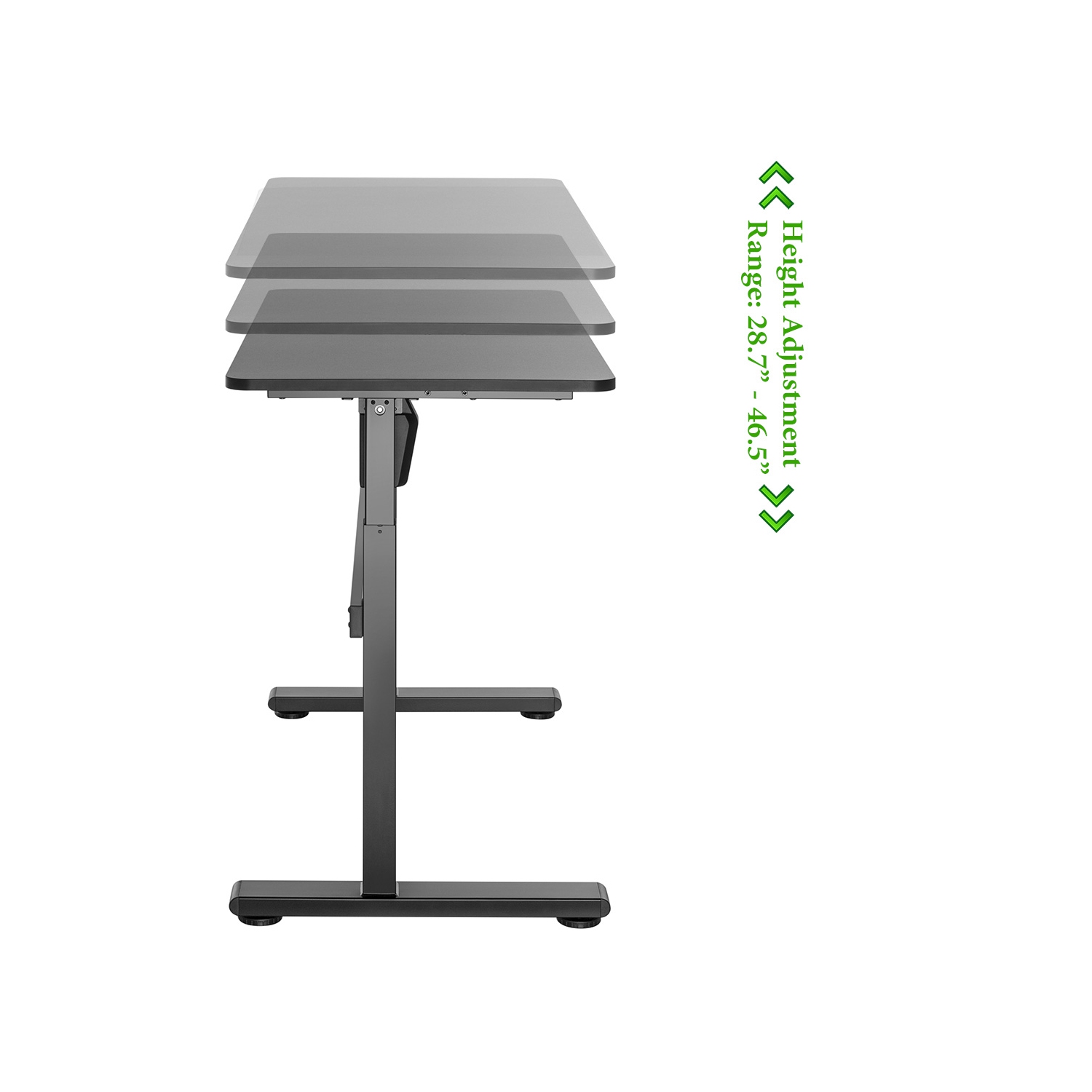 Boost Industries FS-OD465M 46" Motorized Height Adjustable Compact Office Desk with Bonus Mouse Pad