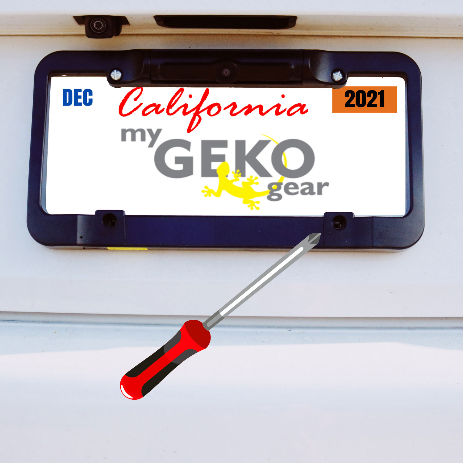 Caméra de recul sans fil Solarst de GekoGear avec écran ACL de 4,3 po