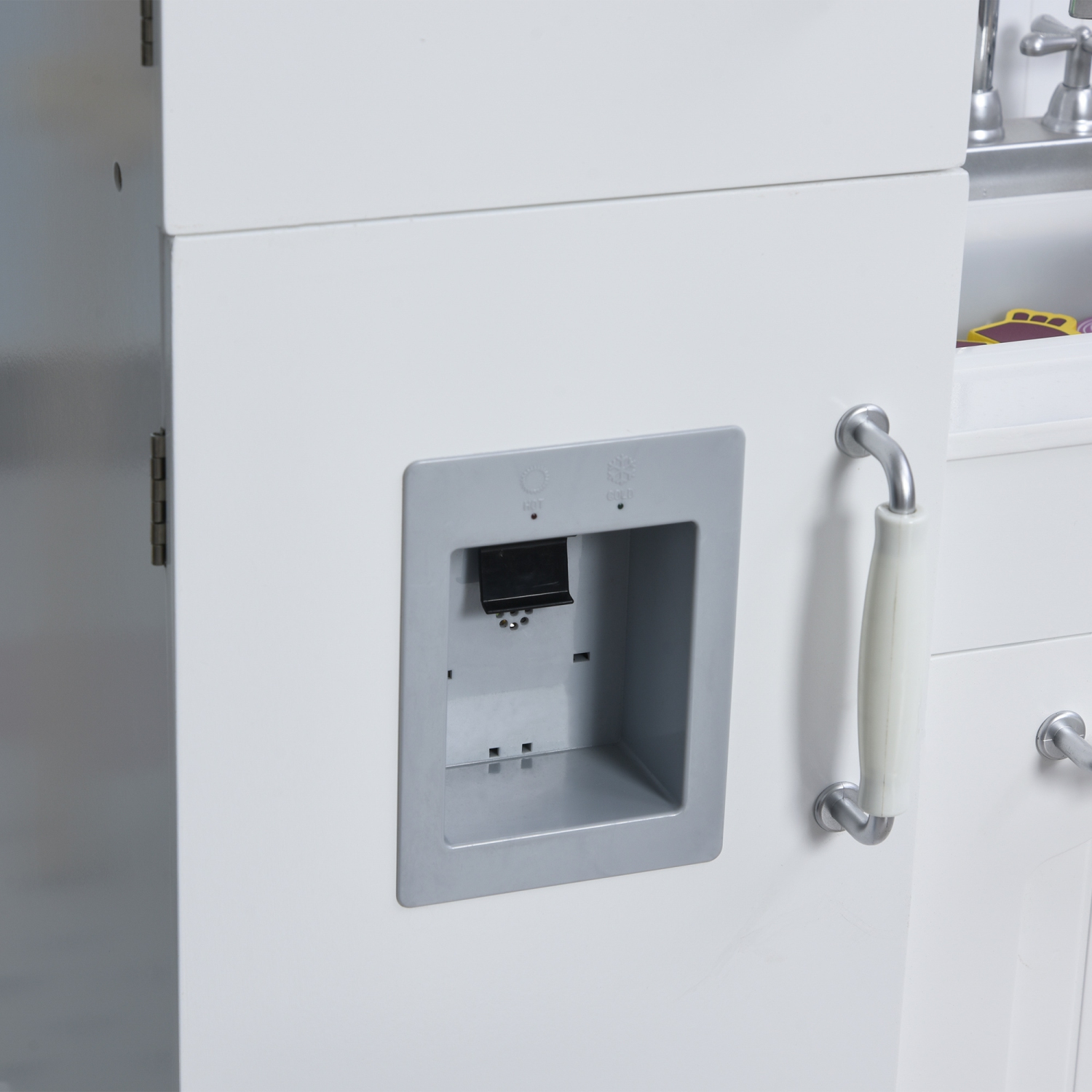 Qaba Large Kids Kitchen Playset With Telephone, Water Dispenser Simulation Cooking Set