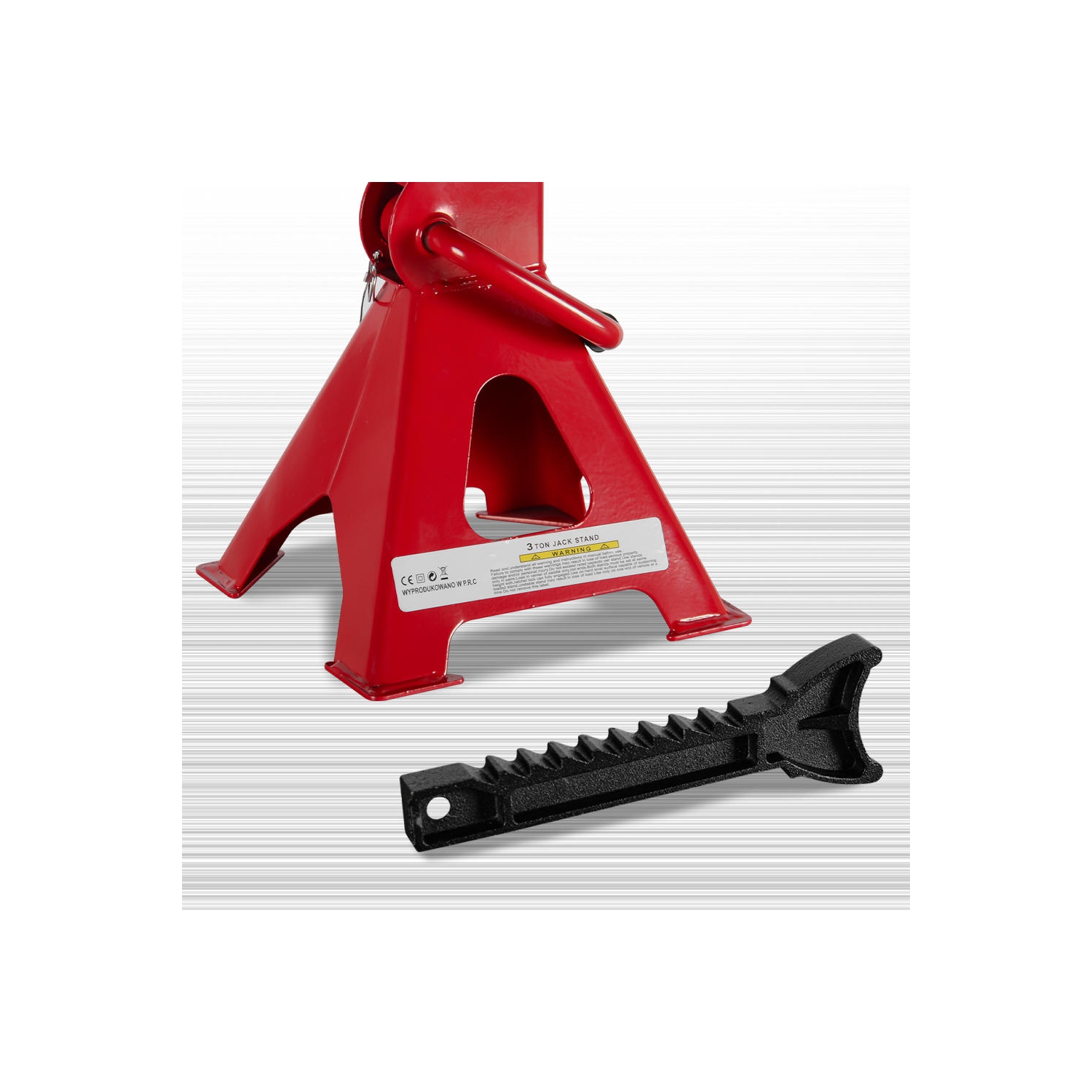3 Ton Adjustable Car Jack Stand Steel Car Lifting Stand Red, 1 Pair - PrimeCables®