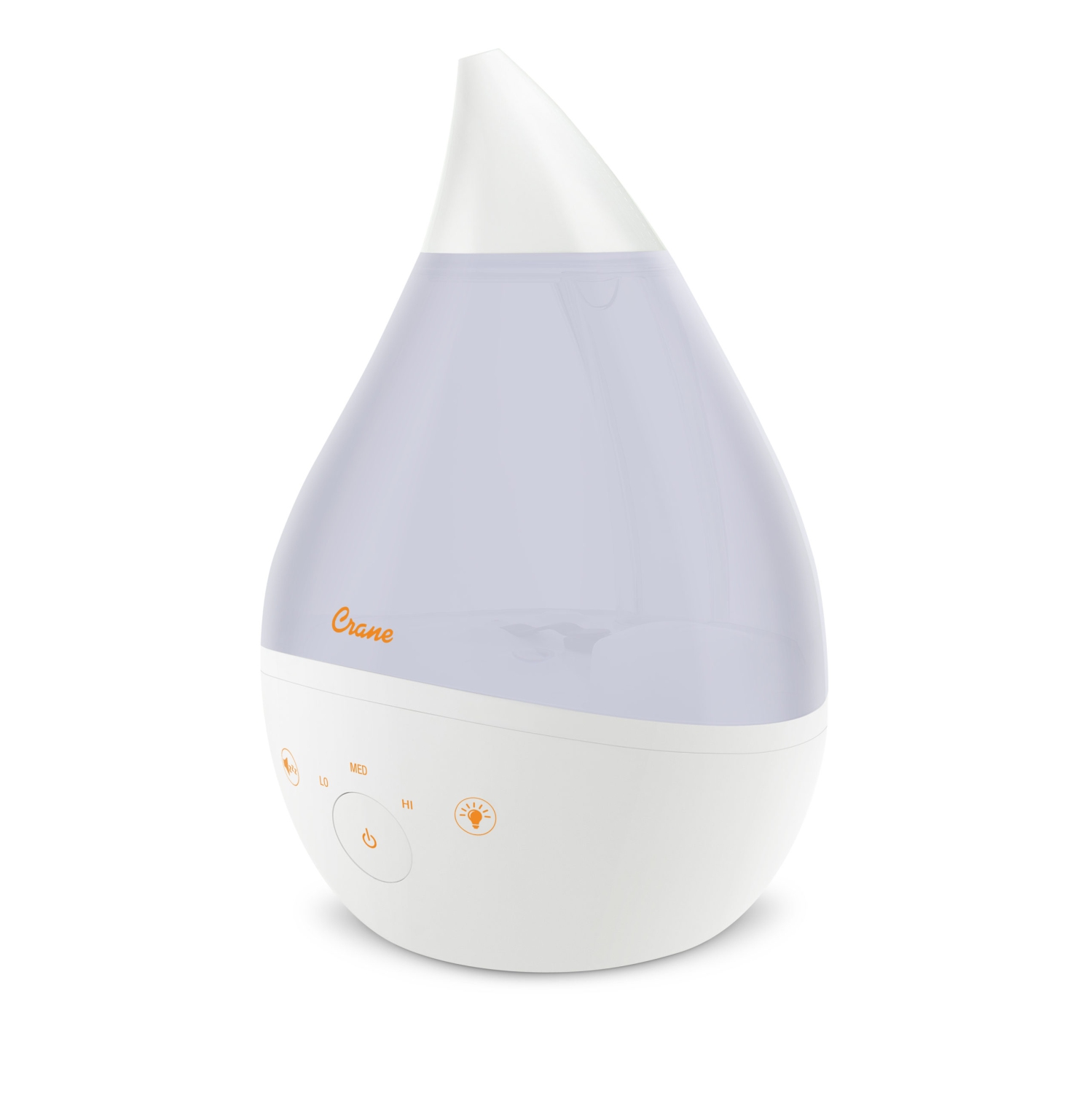 Humidificateur ultrasonique à brume fraiche goutte blanche remplis par le haut Crane