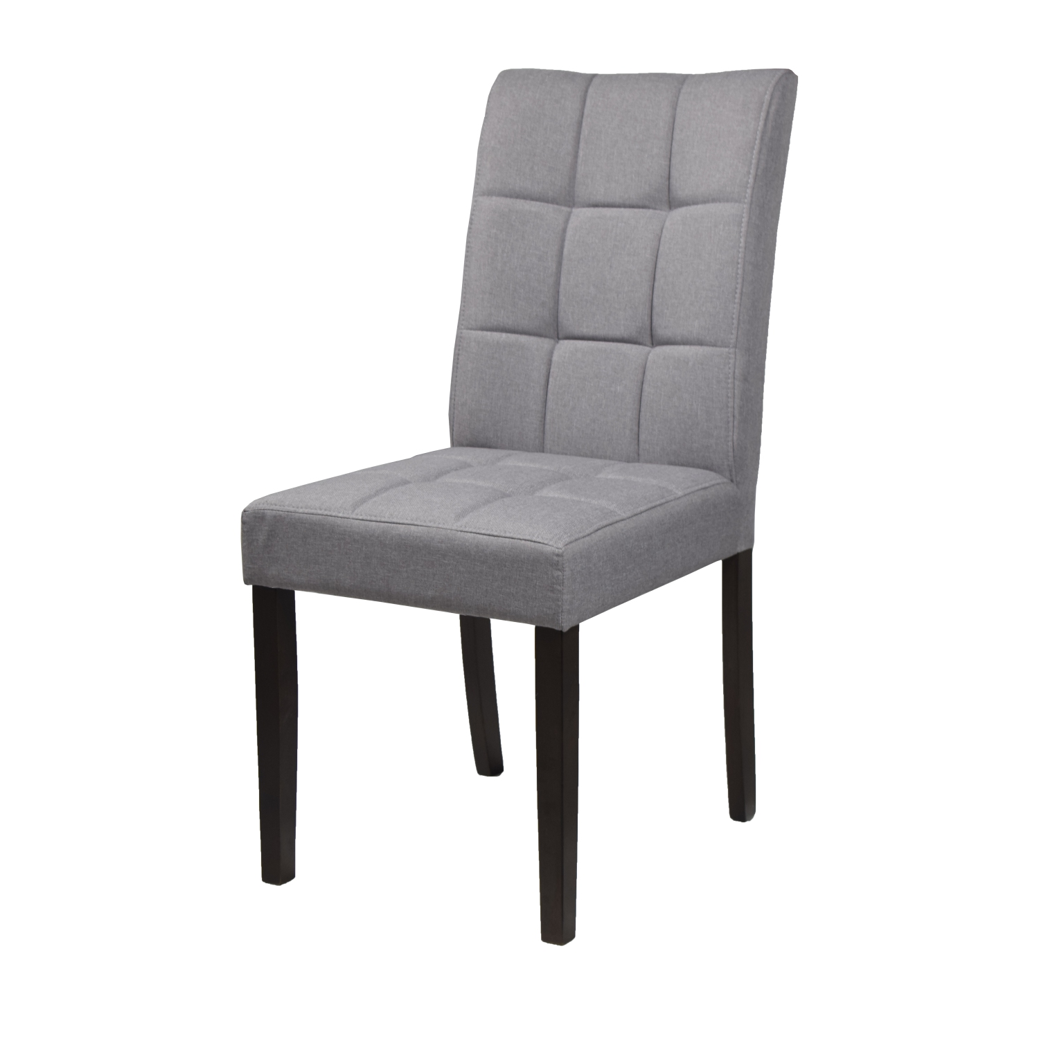 Light Grey Dining Chair Clare with Espresso Legs