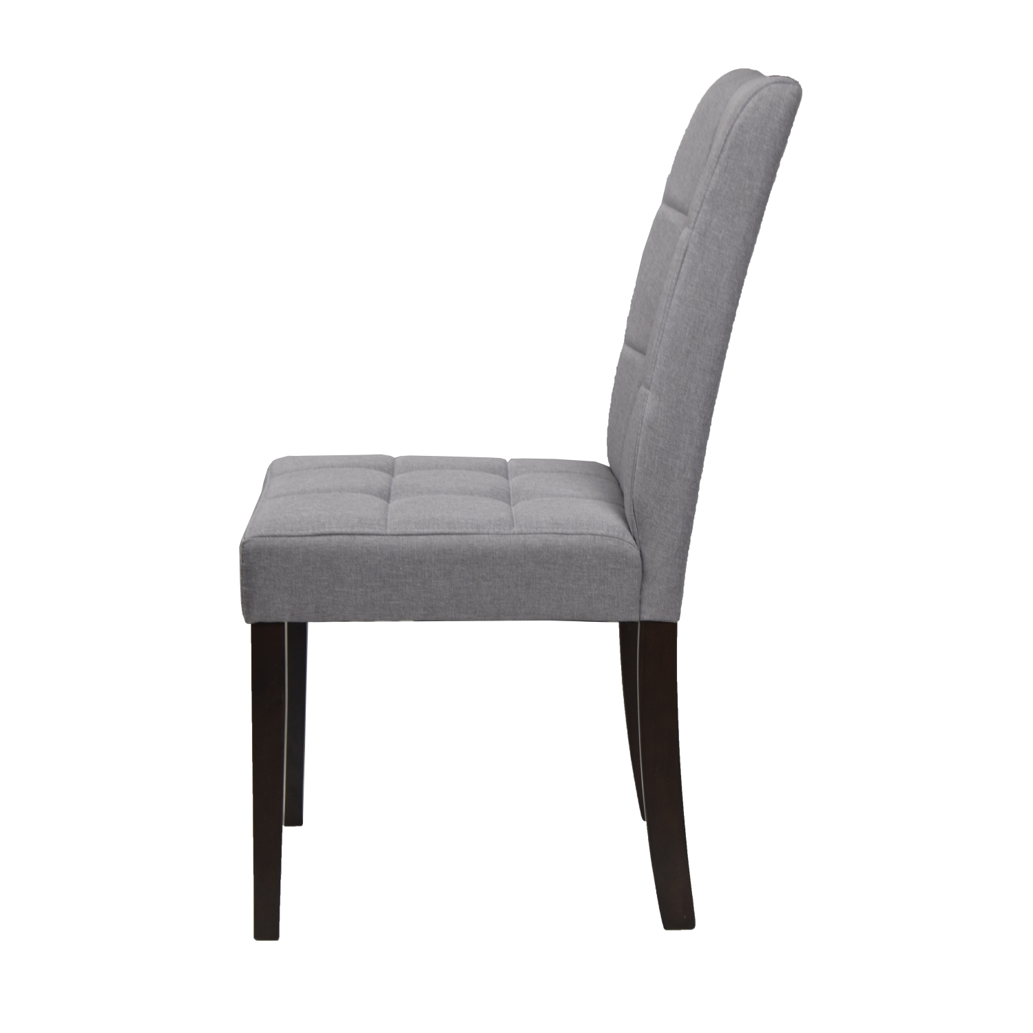 Light Grey Dining Chair Clare with Espresso Legs
