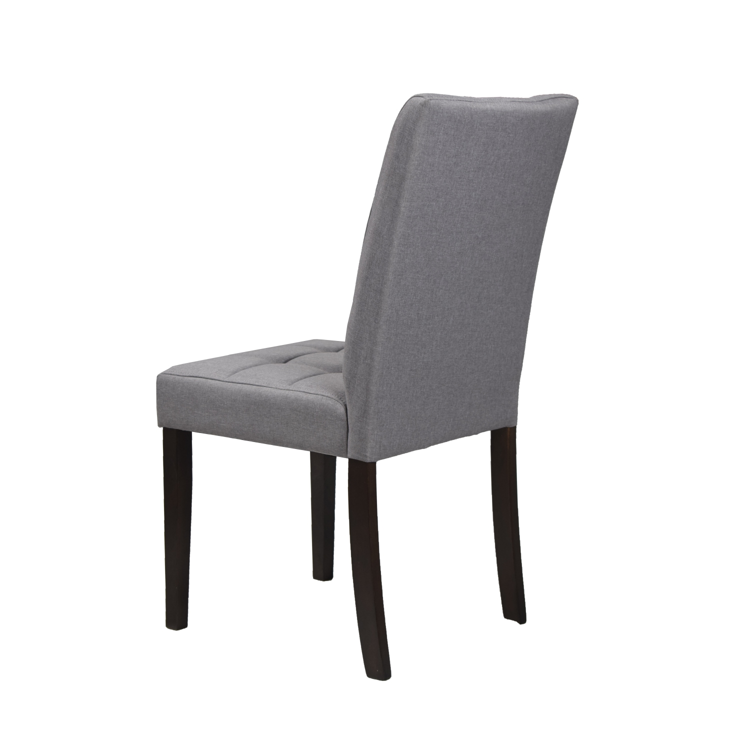 Light Grey Dining Chair Clare with Espresso Legs