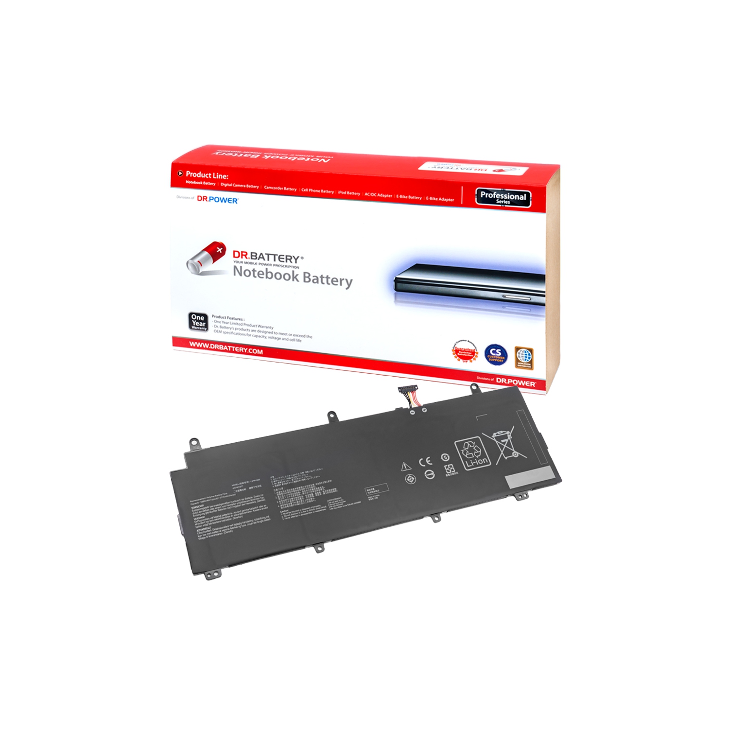 DR. BATTERY - Replacement for Asus ROG Zephyrus S GX531GV-ES003T / GX531GV-ES007T / GX531GV-ES017T / 77 / 0B200-03020200 [15.44V / 3886mAh / 60Wh] *** Free Shipping***