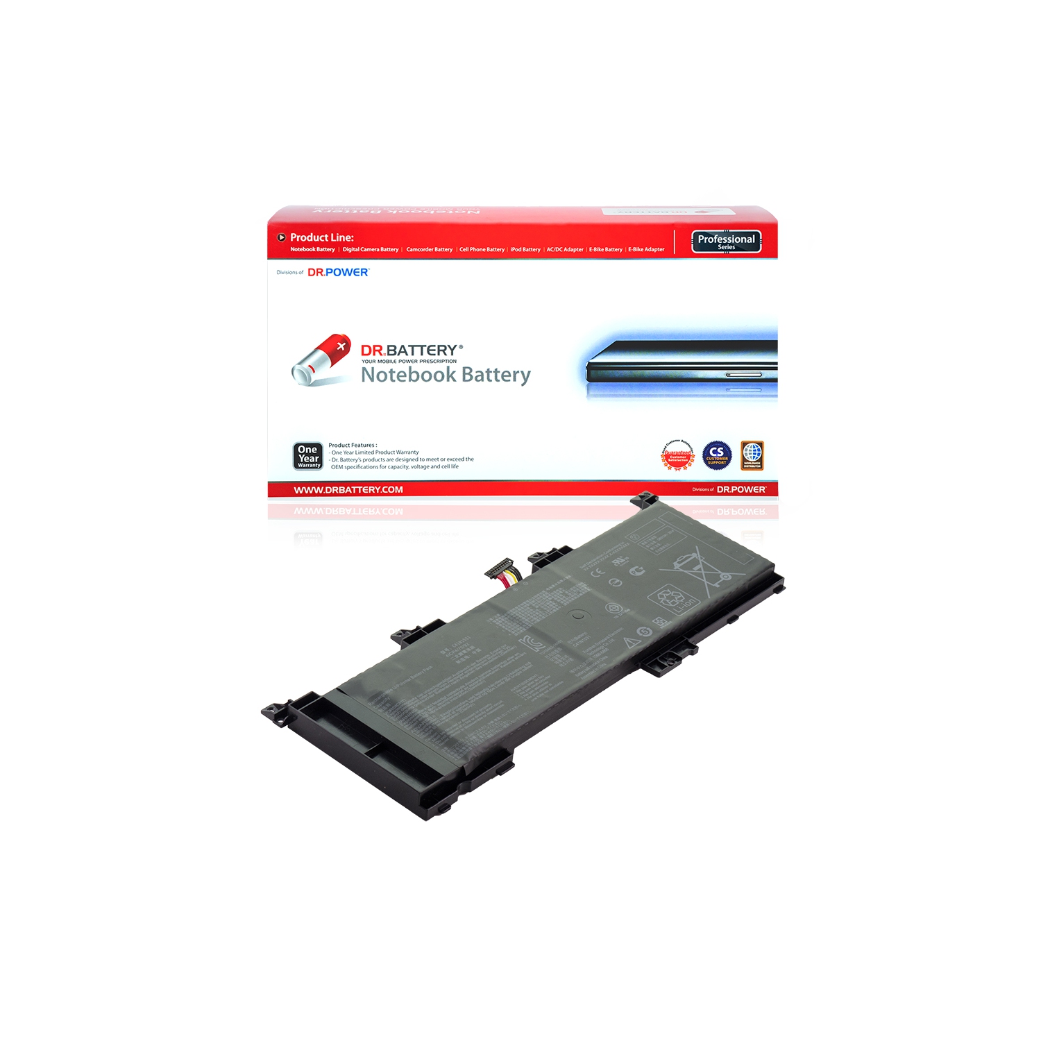 DR. BATTERY - Replacement for Asus GL502VY-1A / GL502VYDS71 / GL502VY-DS71 / GL502VYDS74 / 0B200-01940100 / C41N1531 [15.2V / 4120mAh / 62Wh] ***
