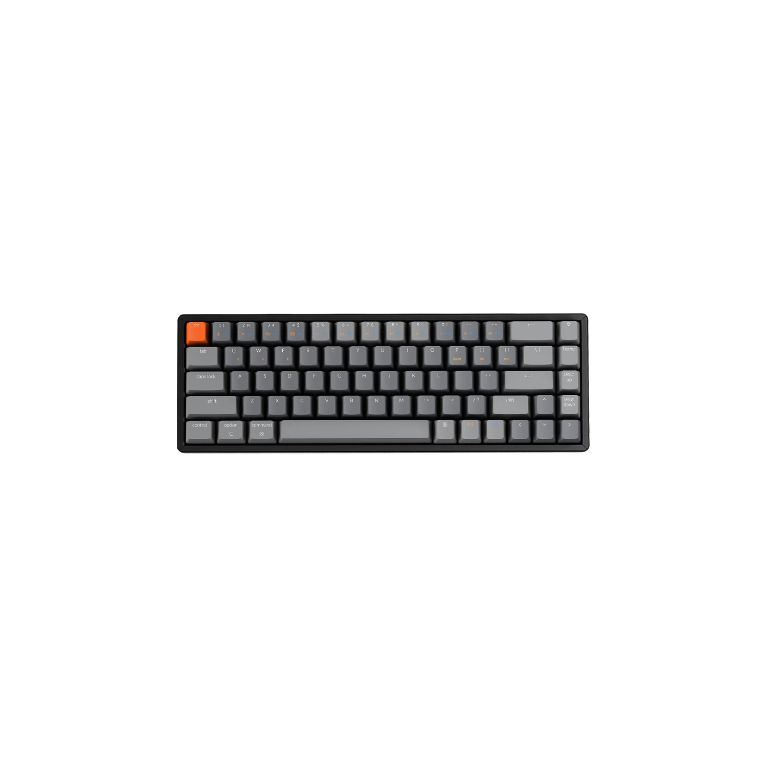 Keychron K6 V2 Hotswap Wireless Mechanical Keyboard - Black - RGB - Aluminum Frame - Gateron Red - 65% Layout - Windows Mac OS Linux Android (K6-W1)