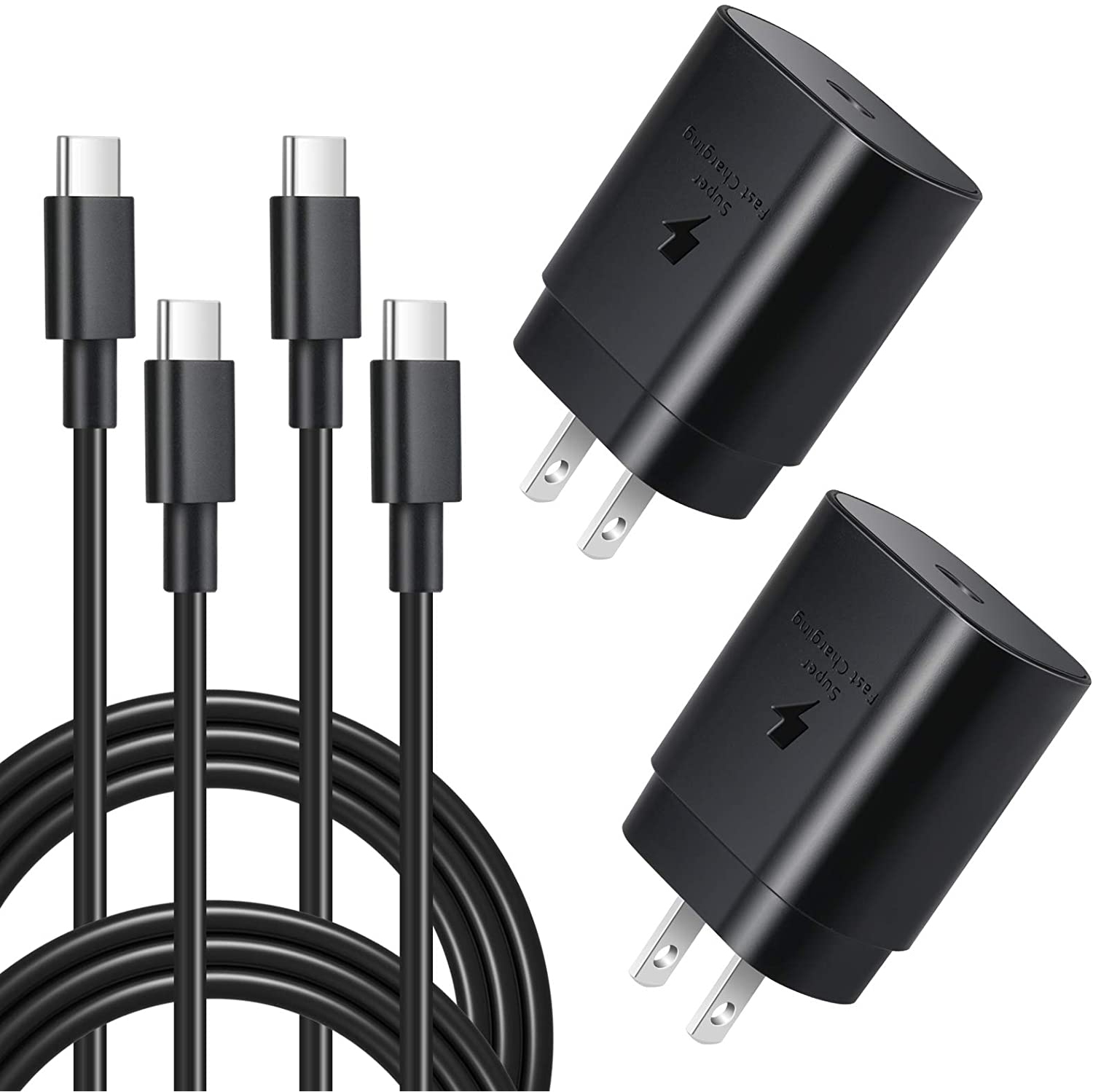 |HWS| (2 Pack) 100% Original Samsung 25W Charger with 6ft Cable