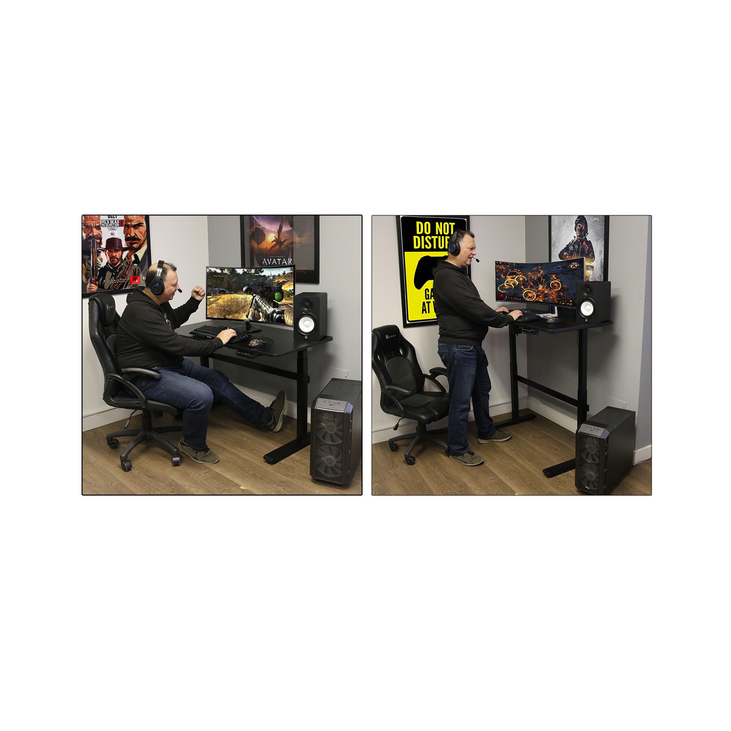 Bureau de jeu à hauteur réglable de 46 po GD-46M de Boost Industries