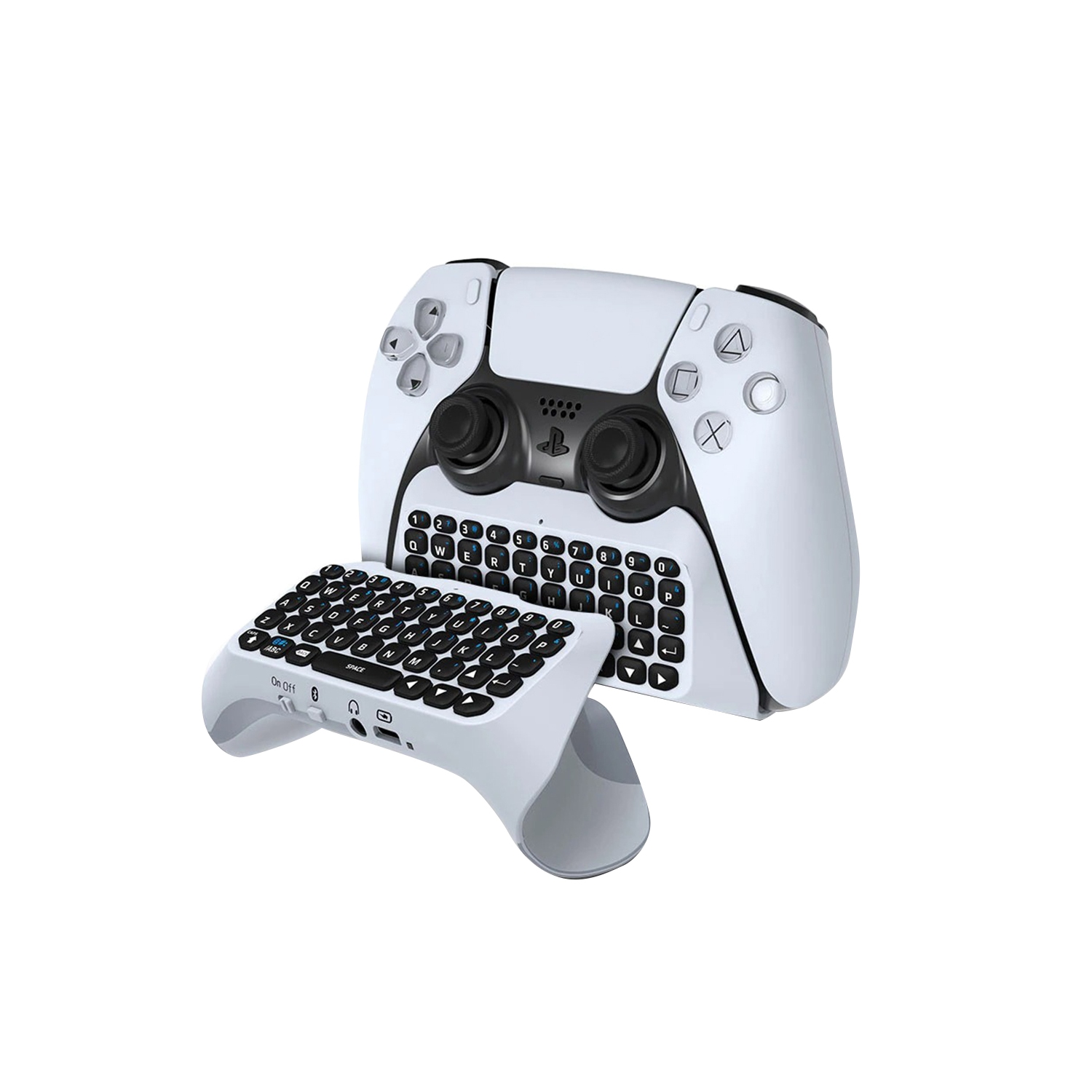 Wireless Keyboard Mini Control Chatpad + Built-in Speaker & 3.5MM Audio Jack For Sony PS5 Controller