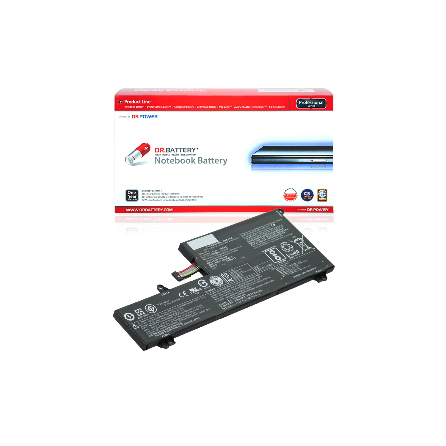 DR. BATTERY - Replacement for Lenovo Yoga 720-15IKB 80X7002EPB / 80X7002FPB / 80X7002UGE / L16M6PC1 / 5B10M53743 / 5B10M53745 [11.52V / 6064mAh/