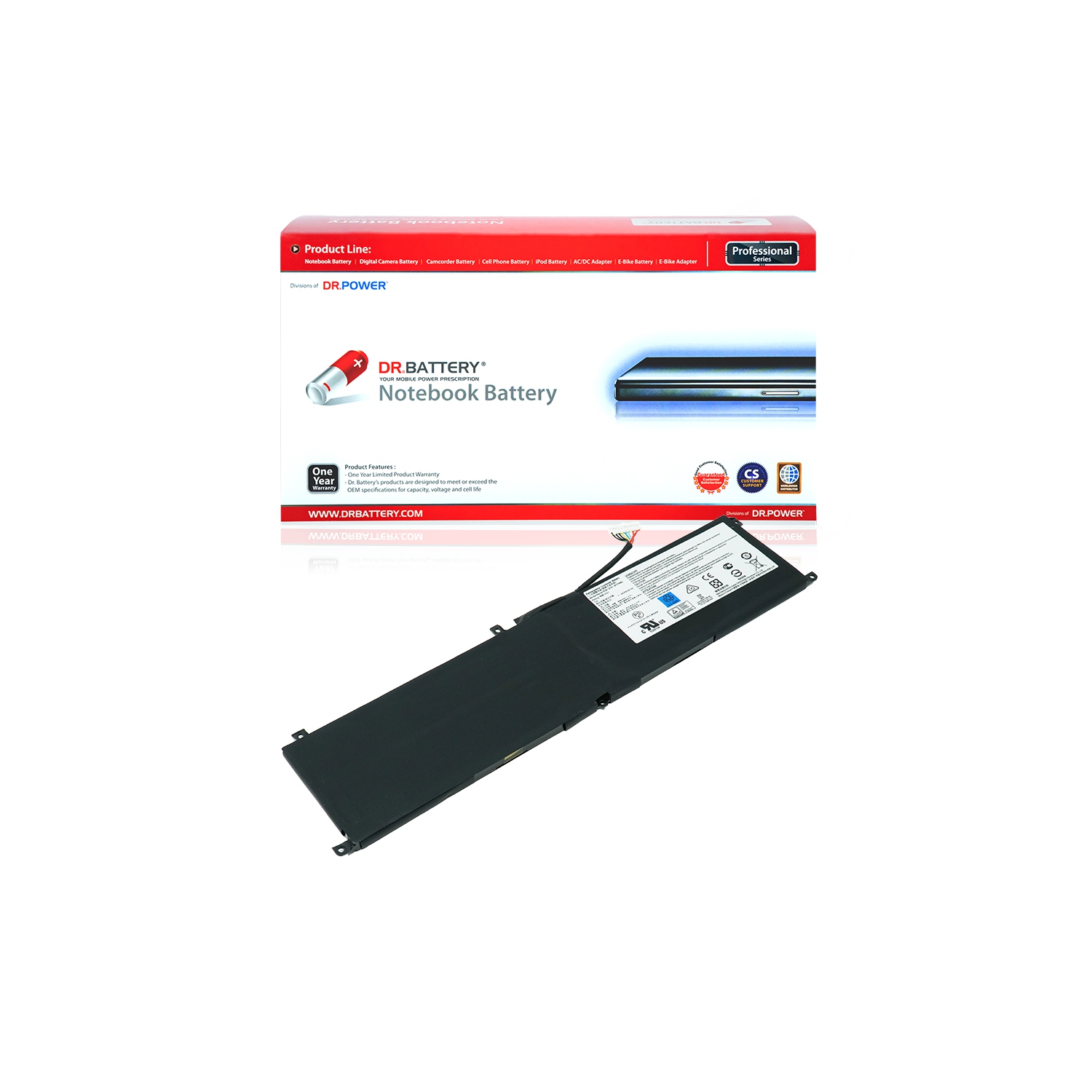 DR. BATTERIE - Remplacement pour MSI GS65 8RF-019DE Stealth Thin / 8RF-020 / 8RF-020DE / 8RF-078 / 4ICP8 / 35 / 142 / BTY-M6L [15.2V / 5380mAh /