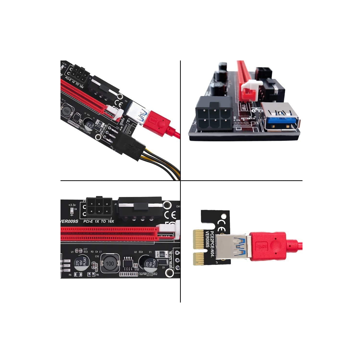 VER009S PCIE USB Riser. 1x to 16X. Mining Etherium altcoin GPU Card