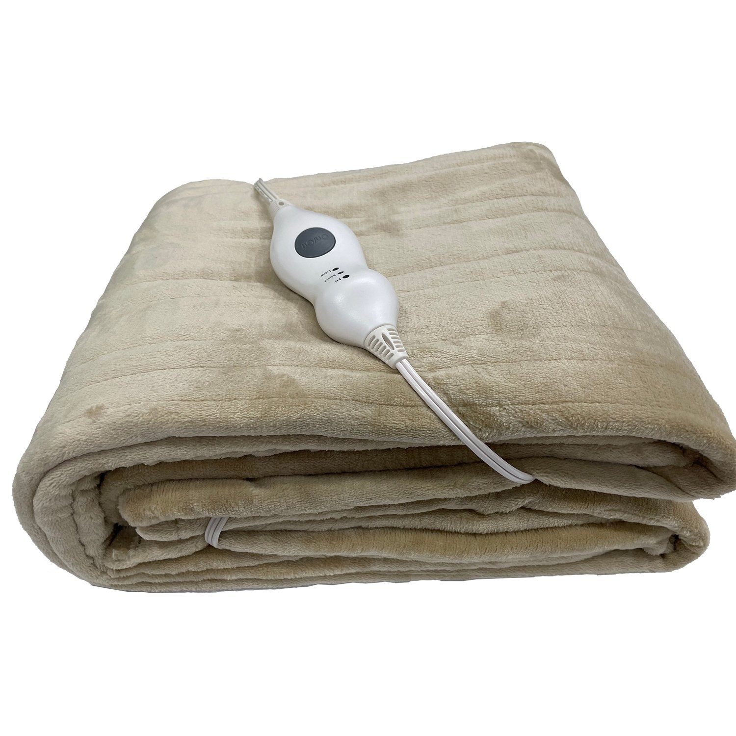 Innovation Confort - Jeté Chauffant, 50'' x 60'', 3 Réglages de Chaleur, Beige