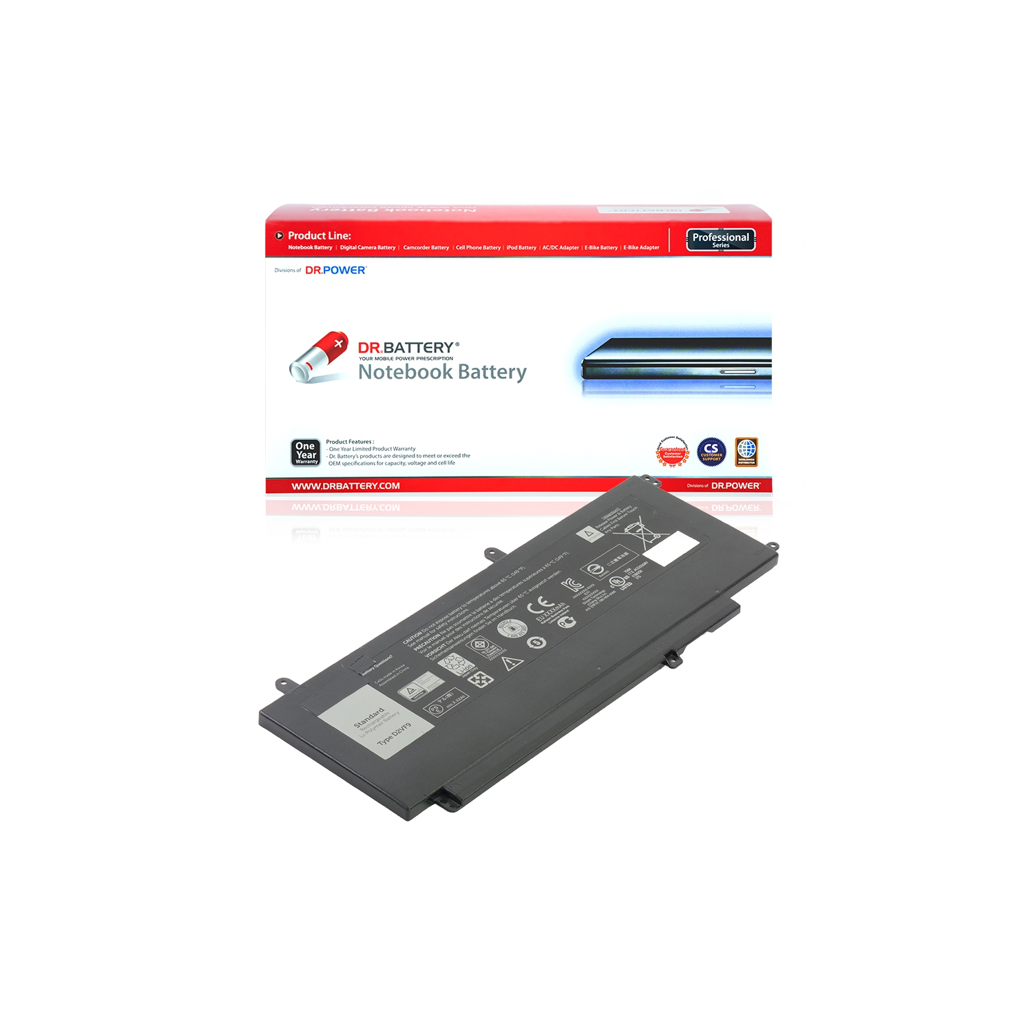 DR. BATTERY - Replacement Laptop Battery D2VF9 for Dell Inspiron 15 7000 7537 7547 7548 N7547 N7548 Series G05H0 0G05H0 OPXR51 [11.1V / 38Wh] **Free Shipping**