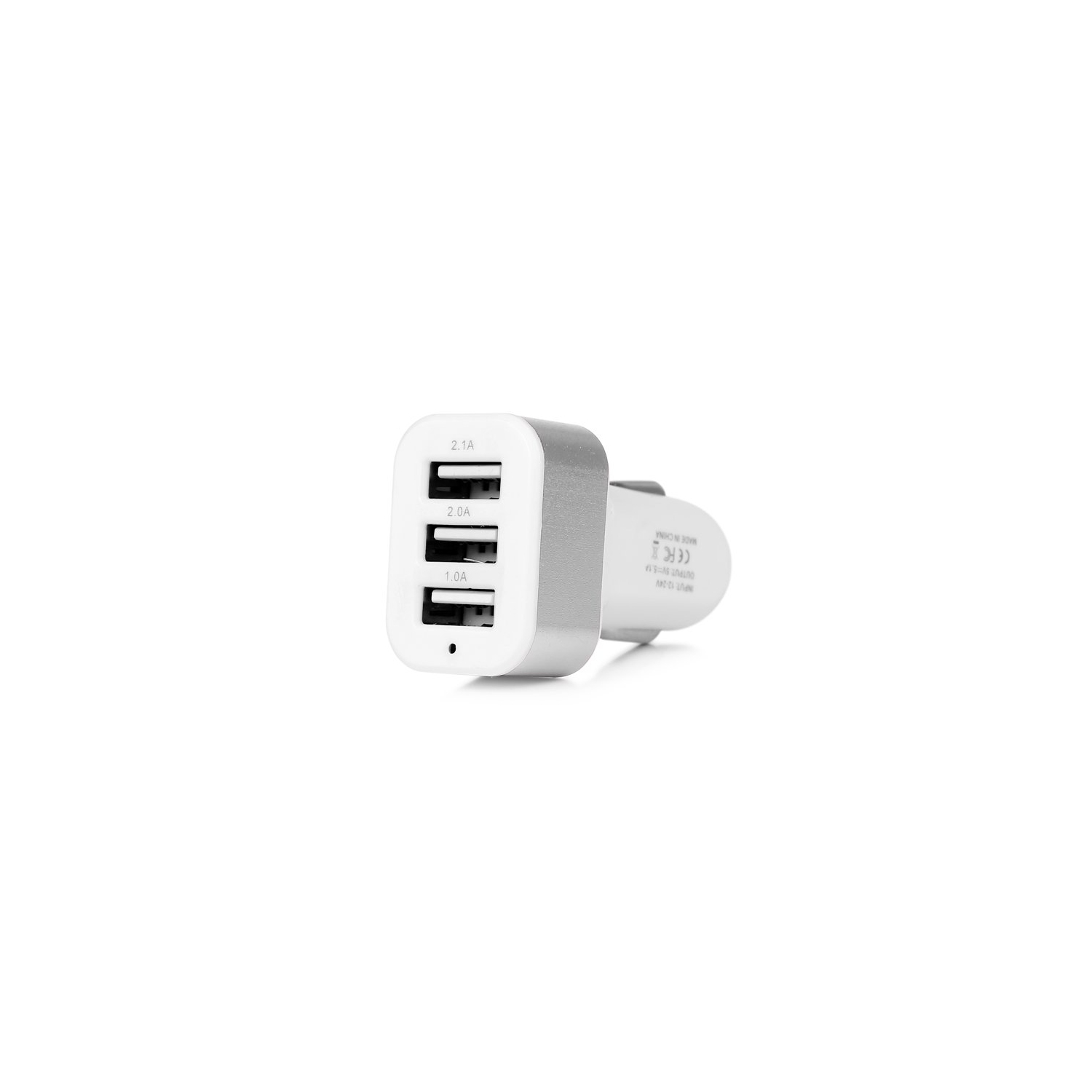 3 Port Universal USB Car Charger 5.1A 26W Three Triple For iPhone Sony Samsung (White)