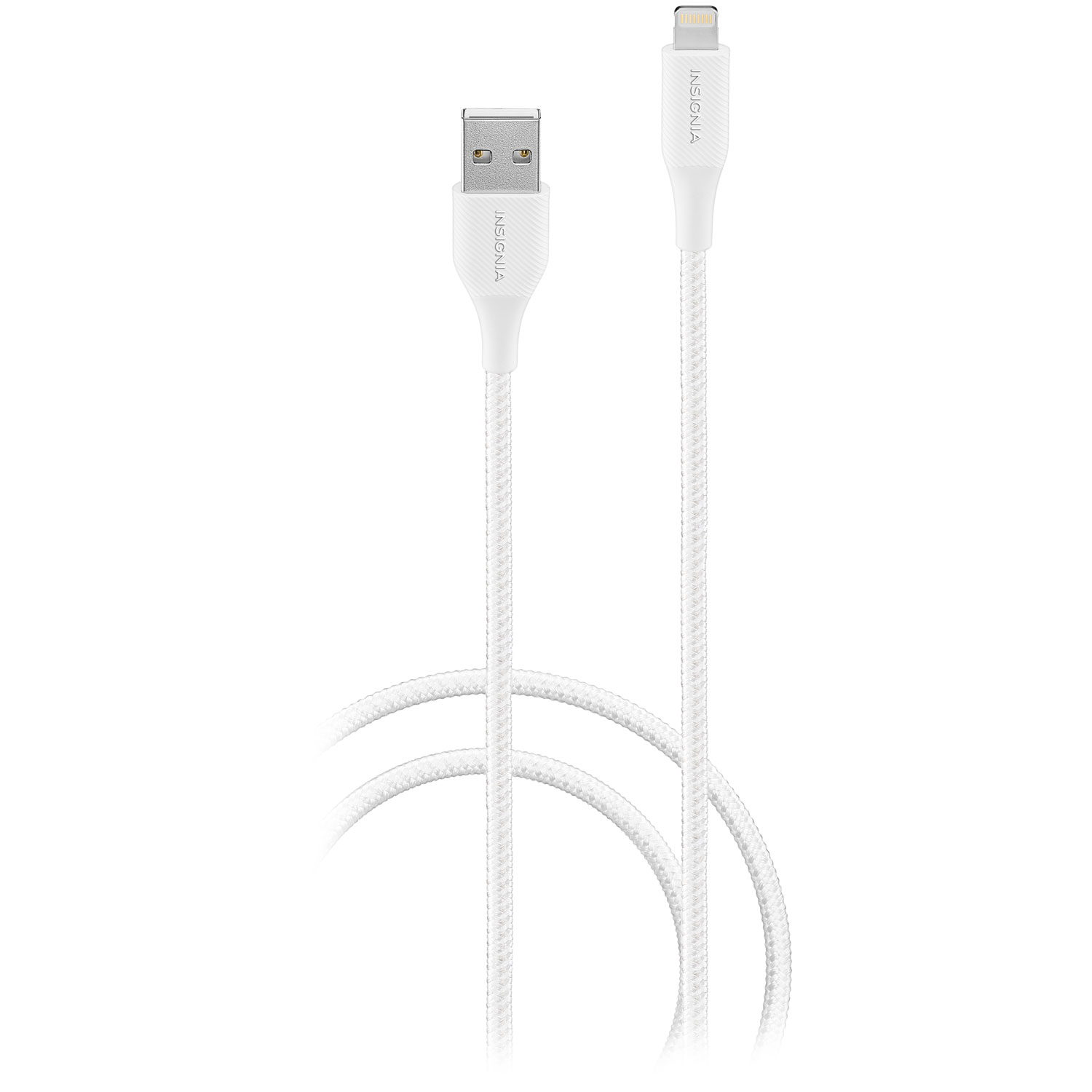 Câble tissé Lightning à USB-A de 1,2 m d'Insignia certifié MFi par Apple - Gris lunaire