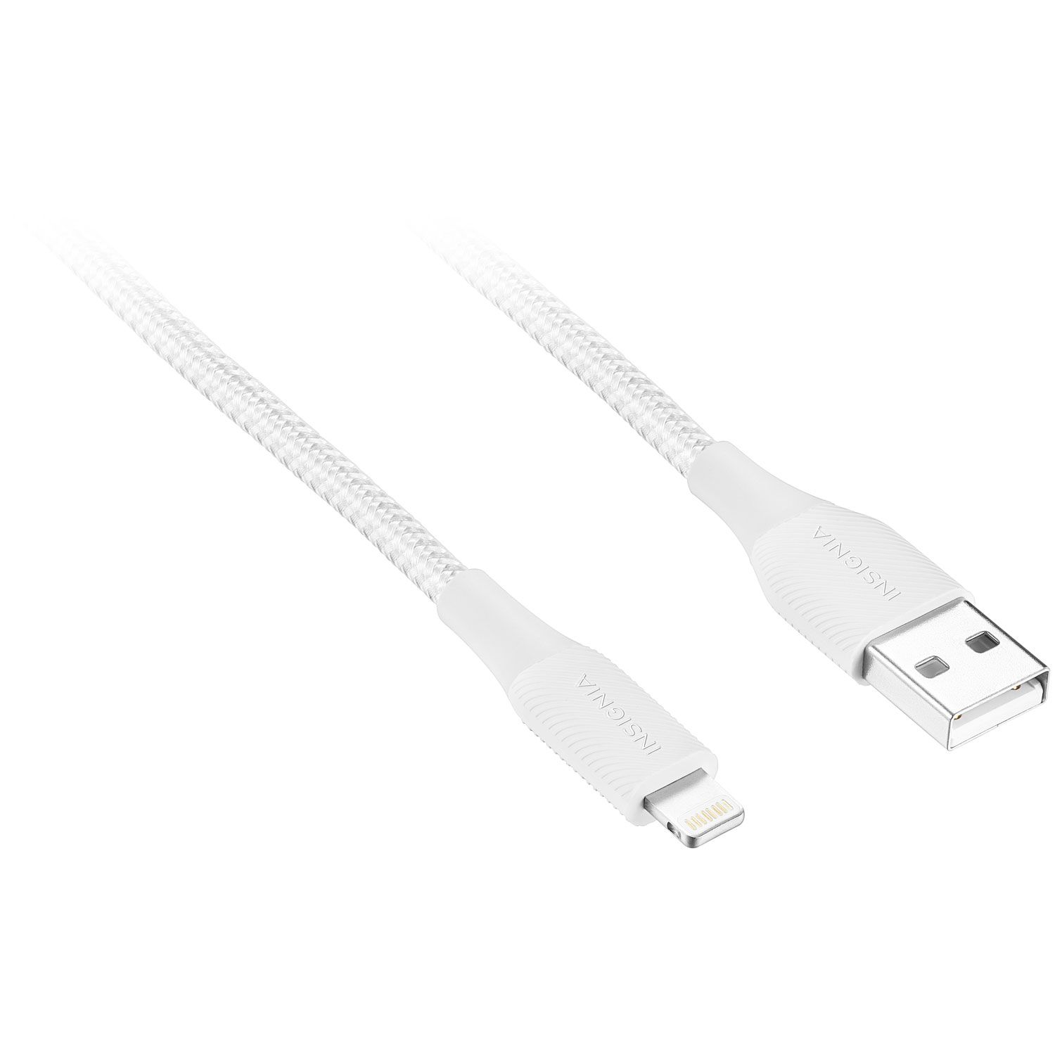 Câble tissé Lightning à USB-A de 1,8 m d'Insignia certifié MFi par Apple - Gris lunaire