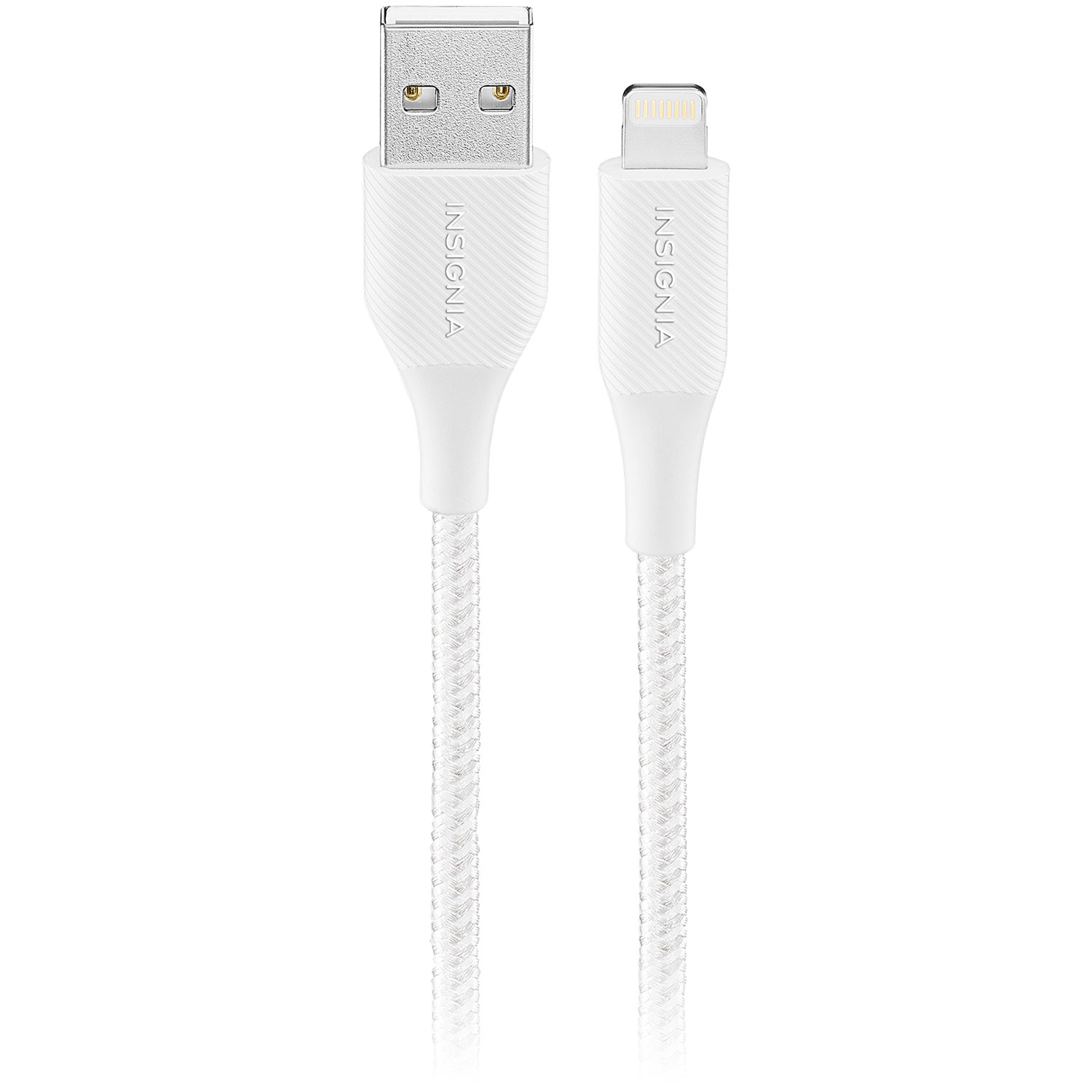 Câble tissé Lightning à USB-A de 1,8 m d'Insignia certifié MFi par Apple - Gris lunaire