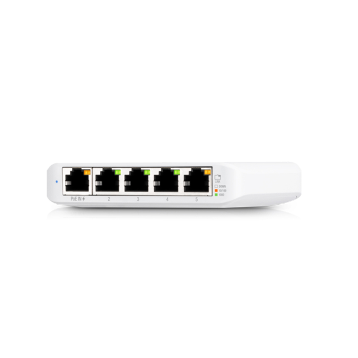 Ubiquiti UniFi Flex Mini 5-Port Managed Gigabit Ethernet Switch Powered by 802.3af/at PoE - 5-Pack - White